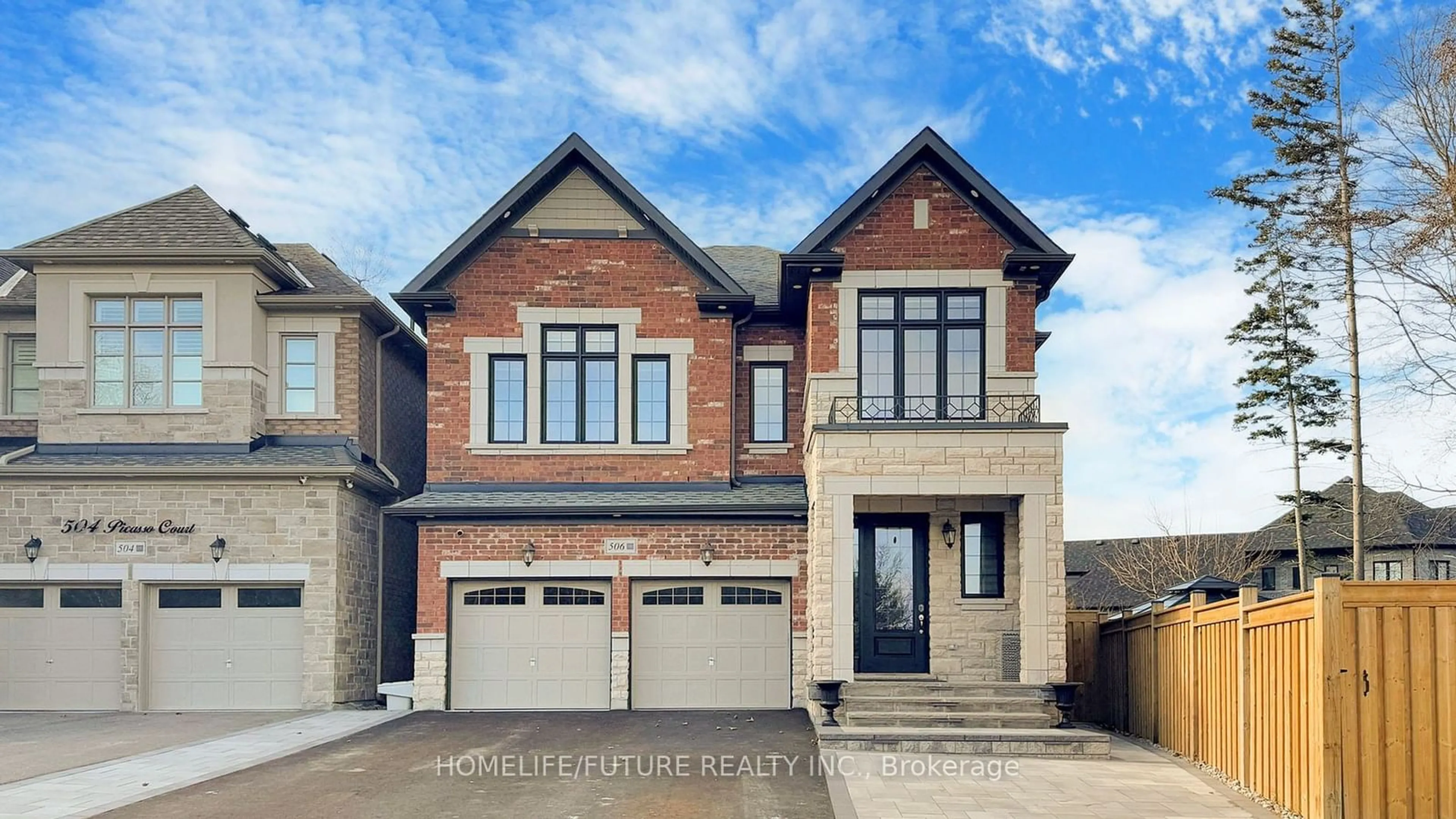 Home with brick exterior material, street for 506 Picasso Crt, Pickering Ontario L1W 0A9