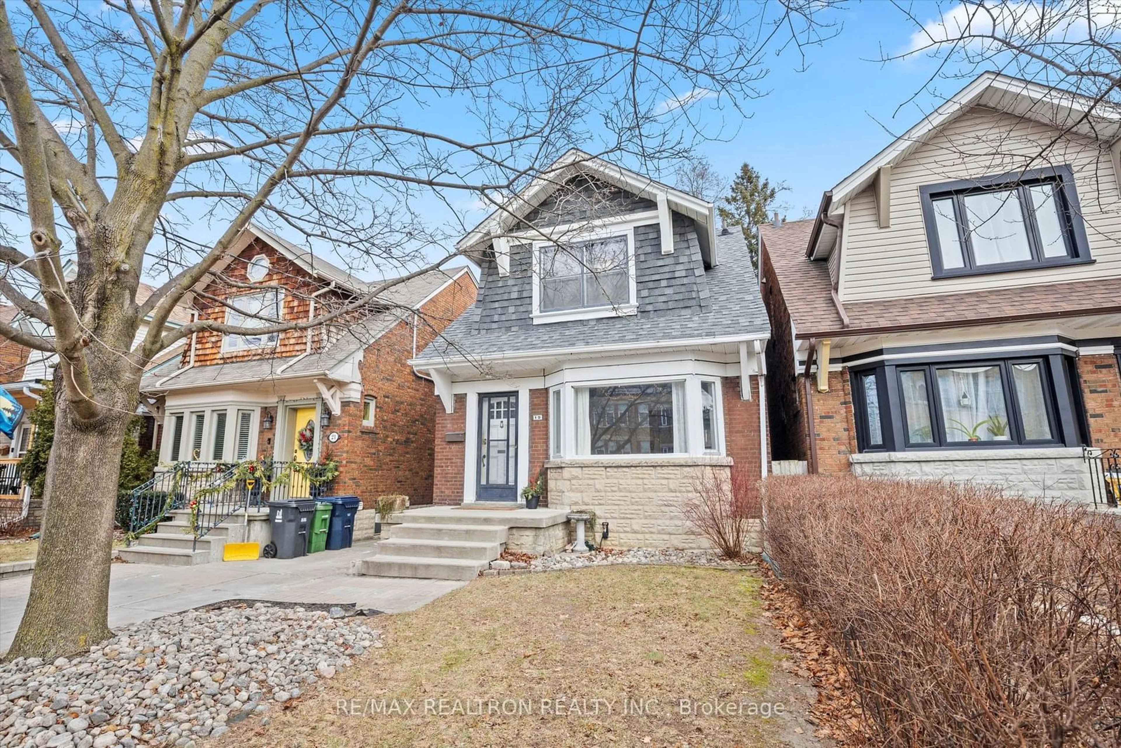 Home with brick exterior material, street for 19 Lesmount Ave, Toronto Ontario M4J 3V5