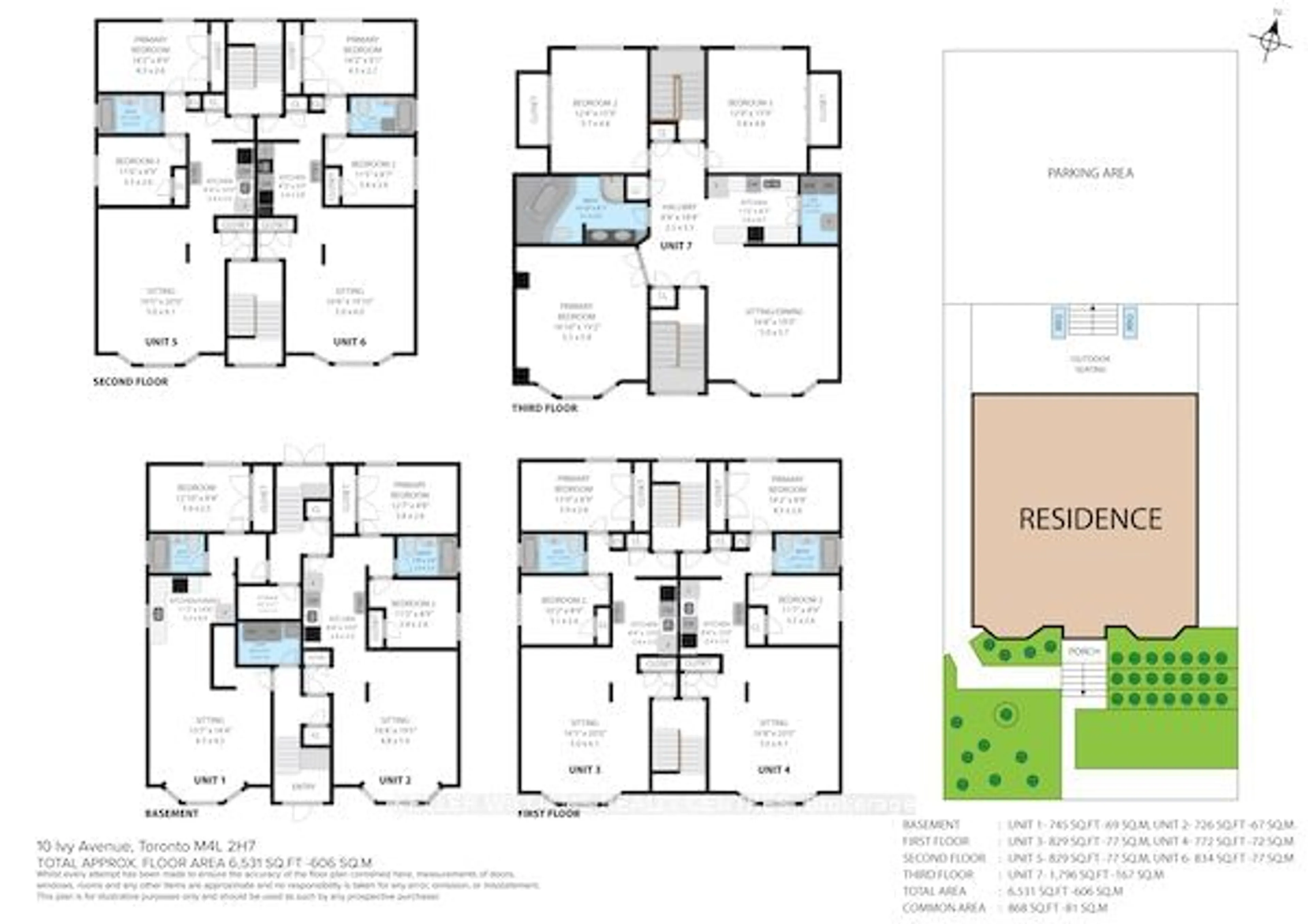 Floor plan for 10 Ivy Ave, Toronto Ontario M4L 2H7