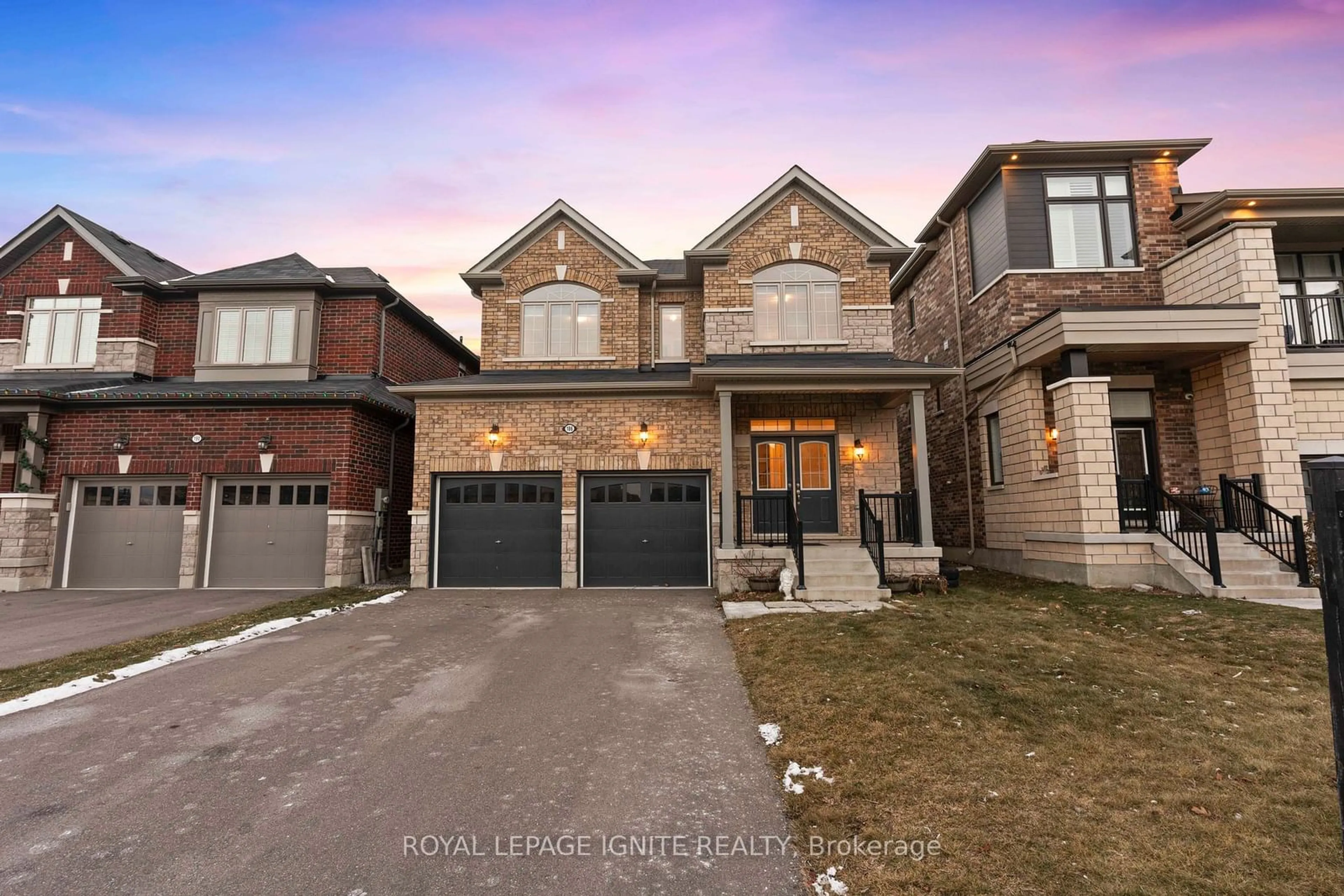 Home with brick exterior material, street for 186 Woolacott Lane, Clarington Ontario L1C 7H2