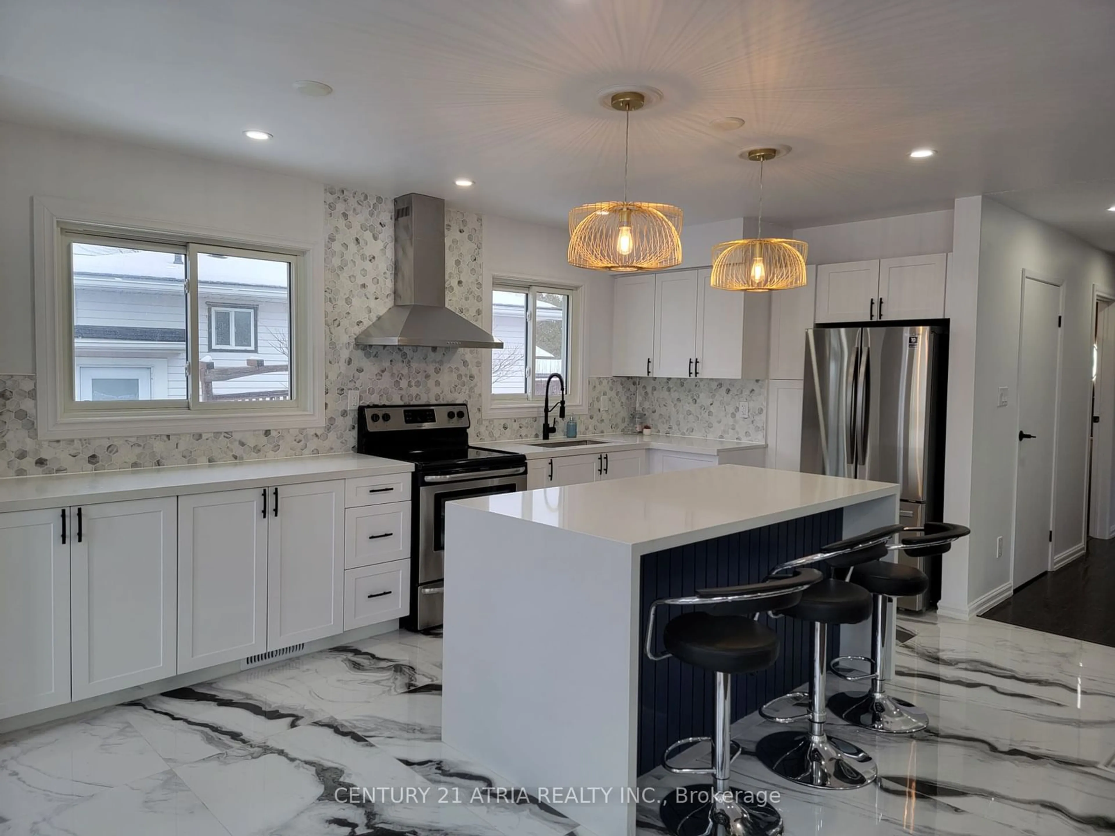 Contemporary kitchen, ceramic/tile floor for 211 Madawaska Ave, Oshawa Ontario L1J 1E6