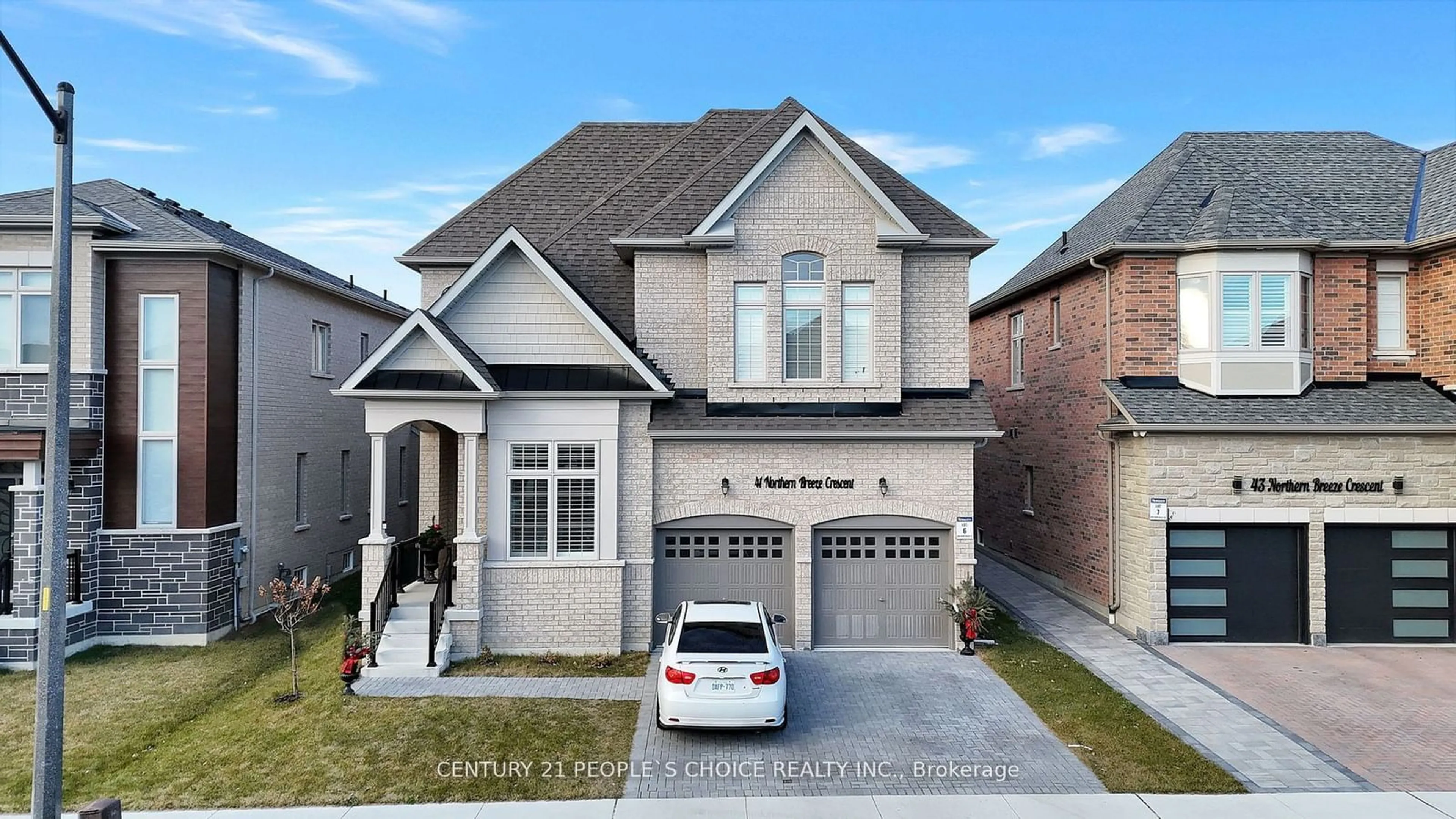 Home with brick exterior material, street for 41 Northern Breeze Cres, Whitby Ontario L1R 0N9