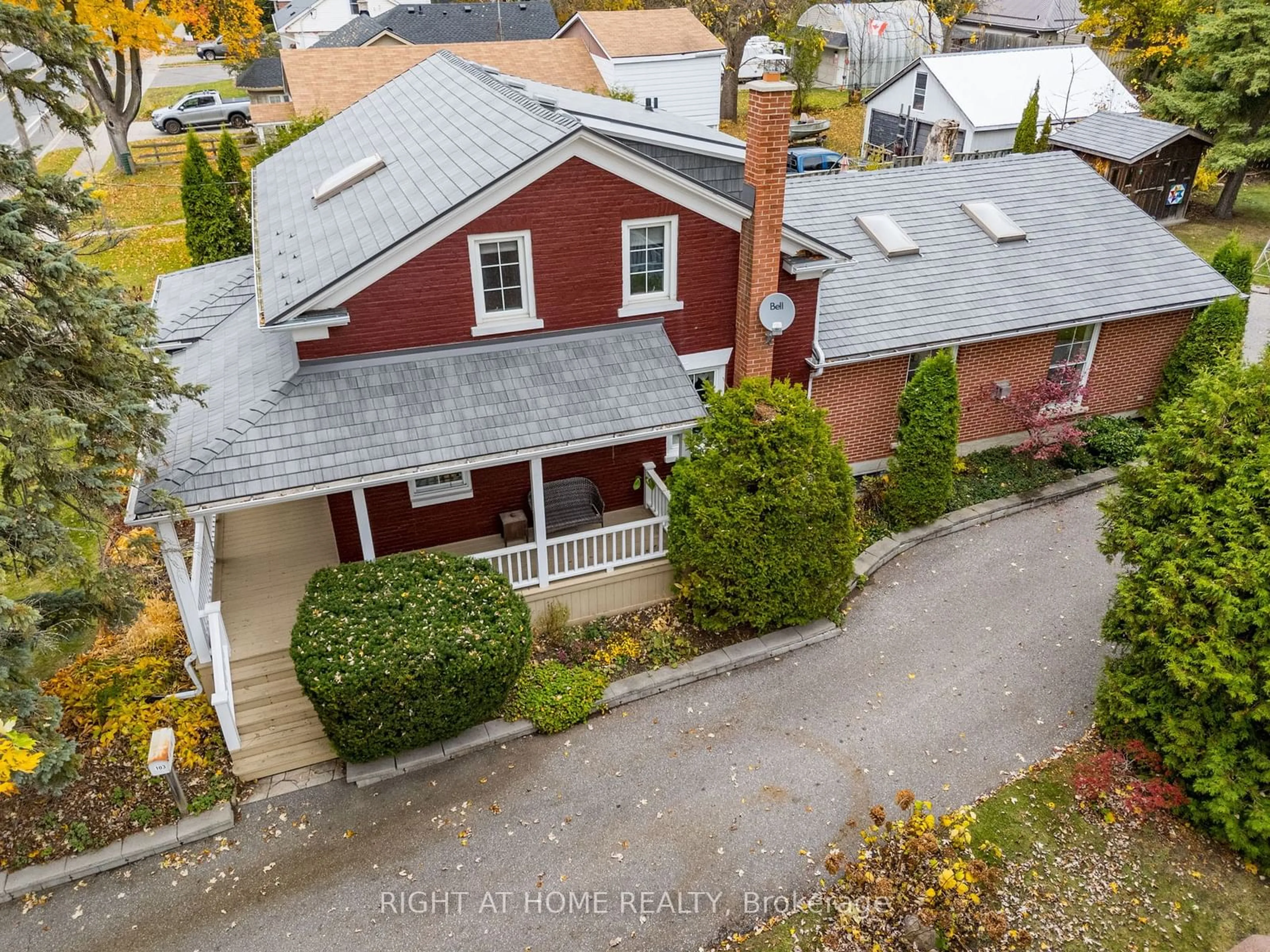 A pic from outside/outdoor area/front of a property/back of a property/a pic from drone, street for 103 Scugog St, Clarington Ontario L1C 3J3