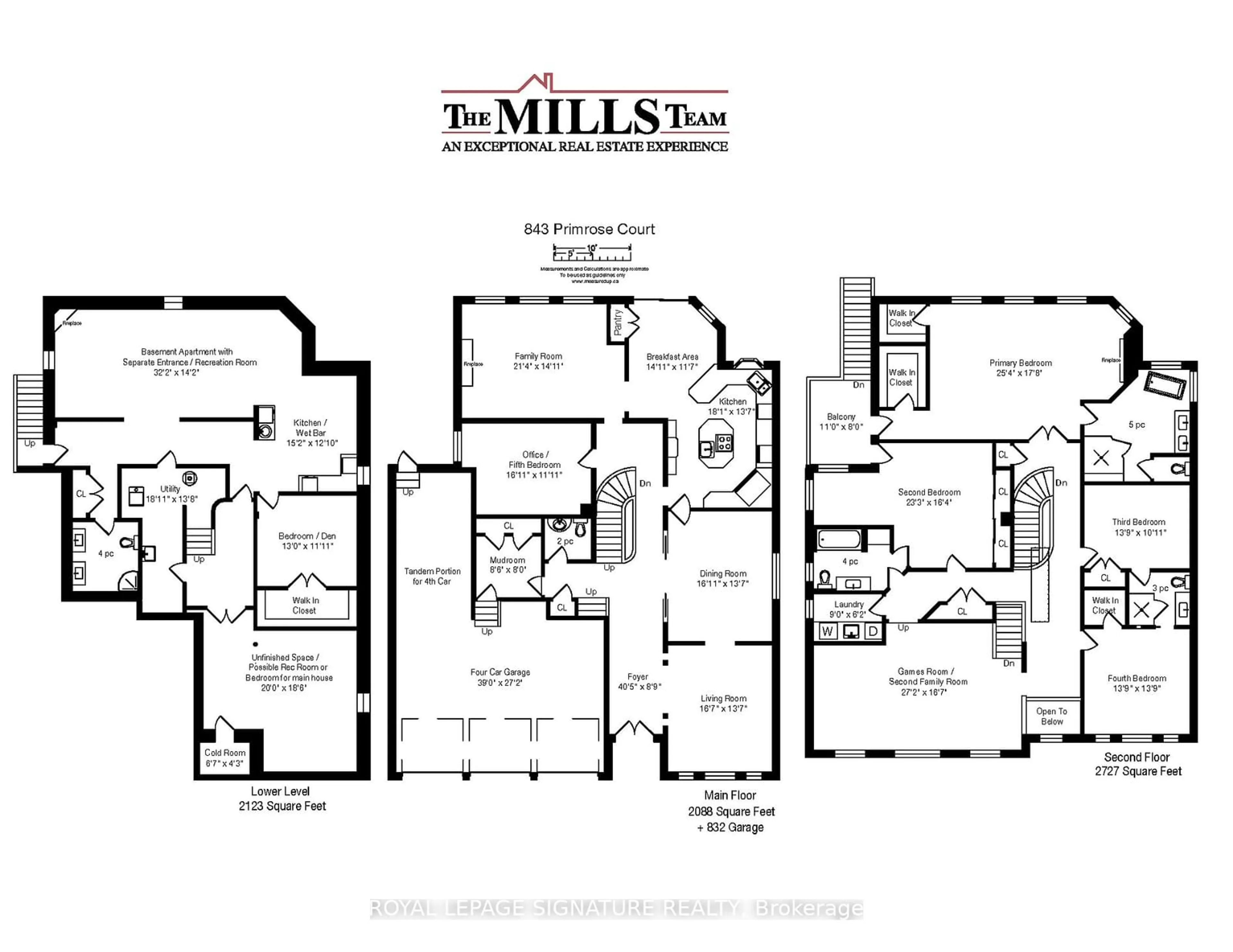 Floor plan for 843 Primrose Crt, Pickering Ontario L1X 2S7