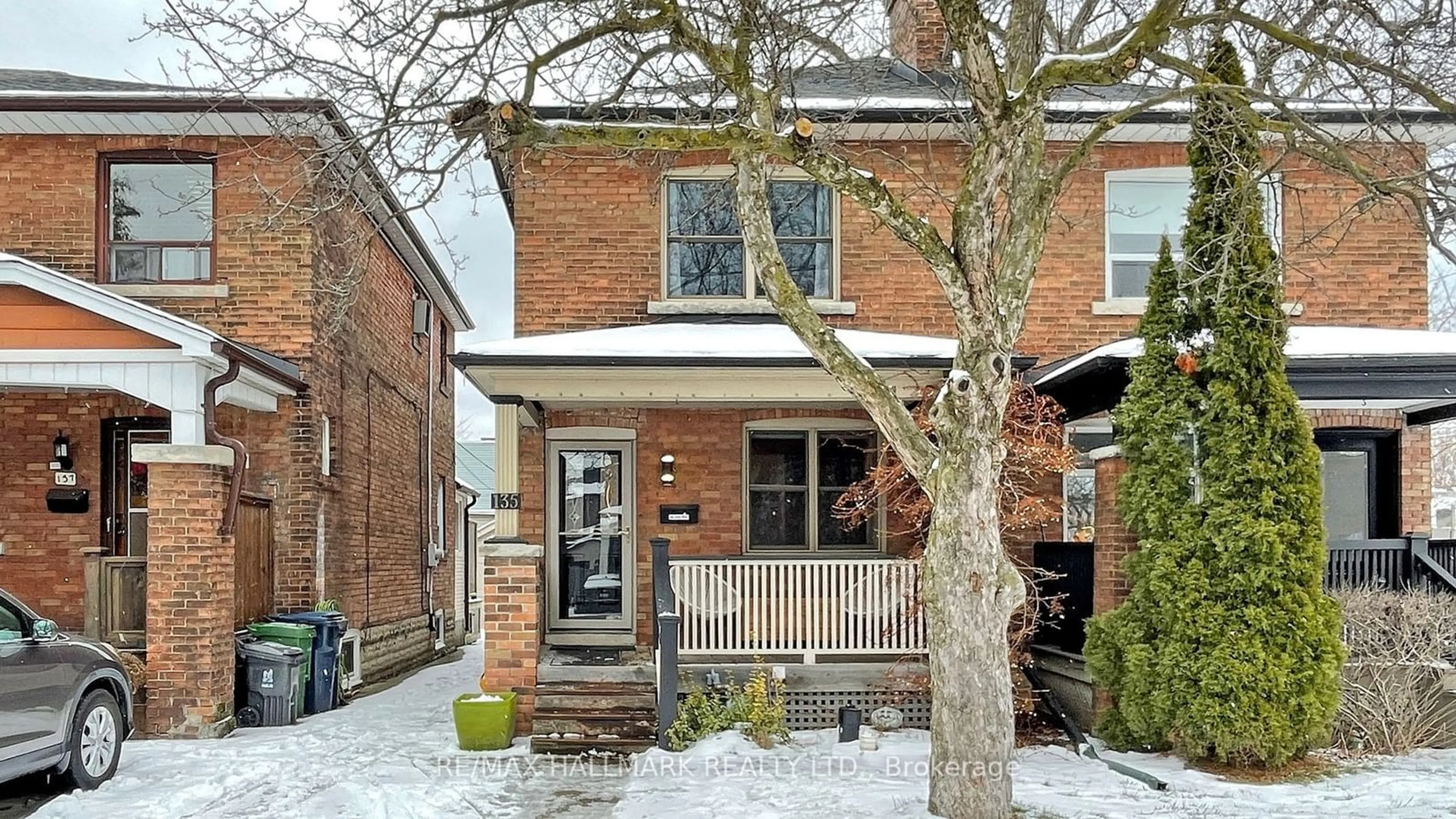 Home with brick exterior material, street for 135 Woodycrest Ave, Toronto Ontario M4J 3B7