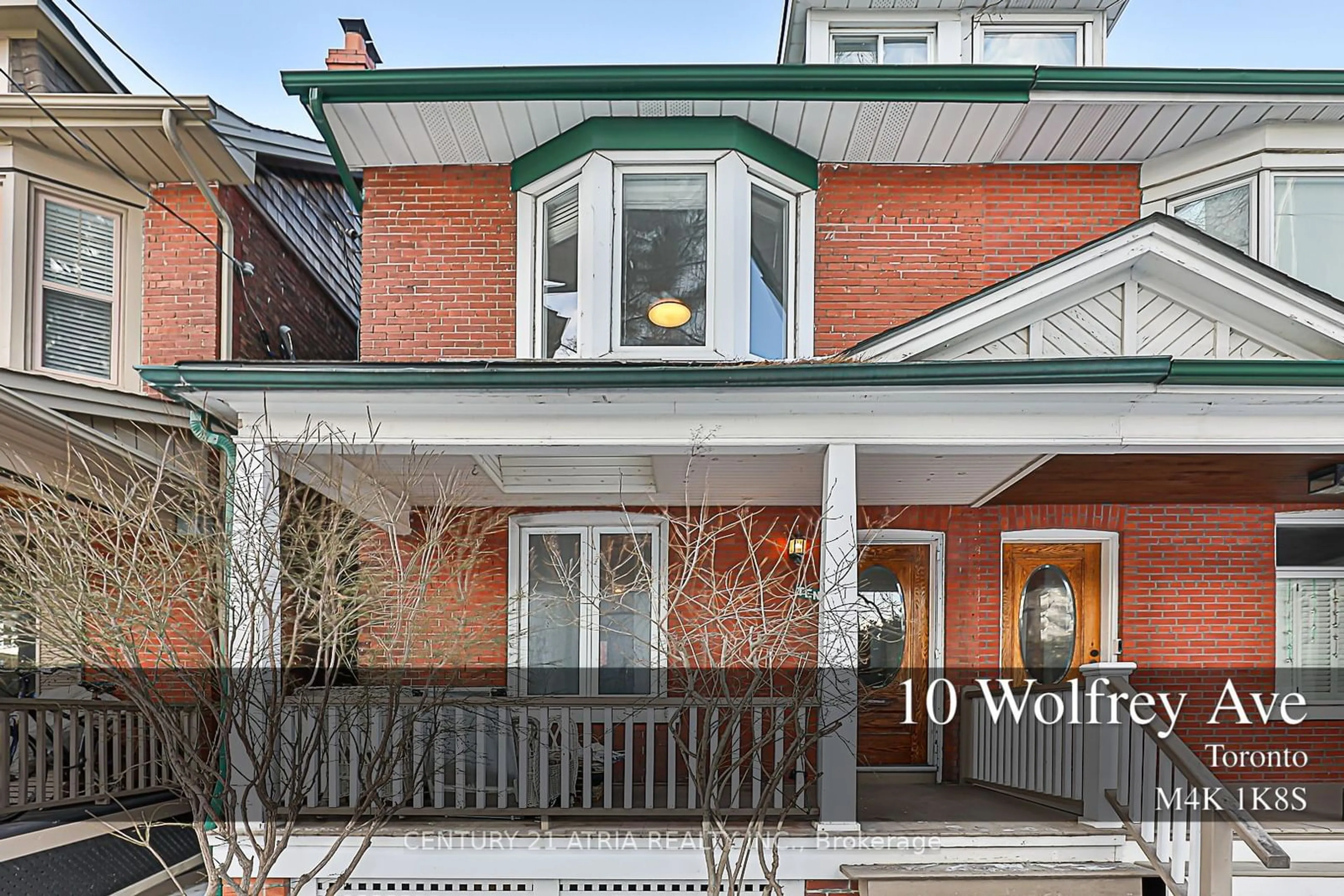 Home with brick exterior material, street for 10 Wolfrey Ave, Toronto Ontario M4K 1K8