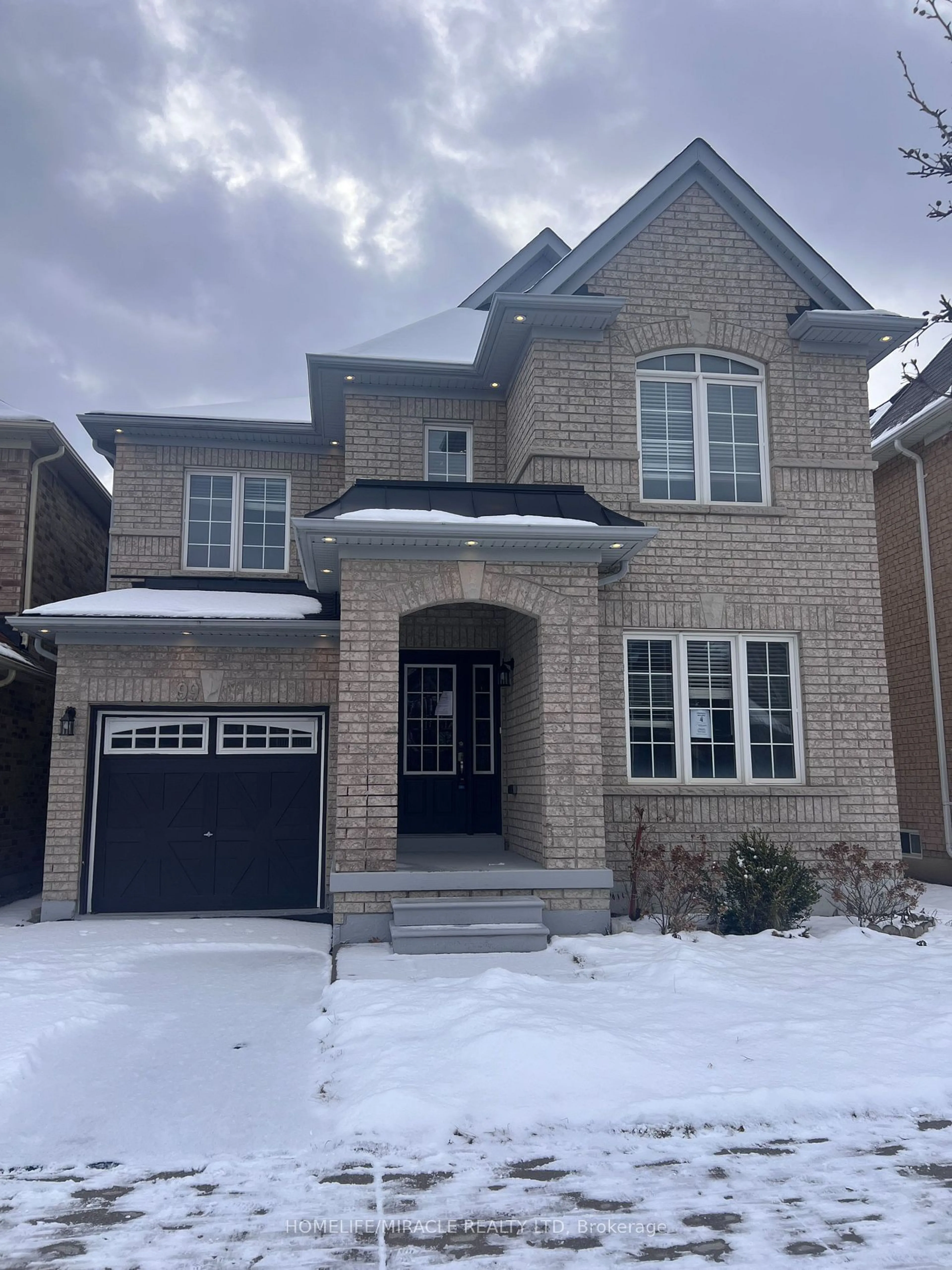 Home with brick exterior material, street for 99 Oswell Dr, Ajax Ontario L1Z 0L5