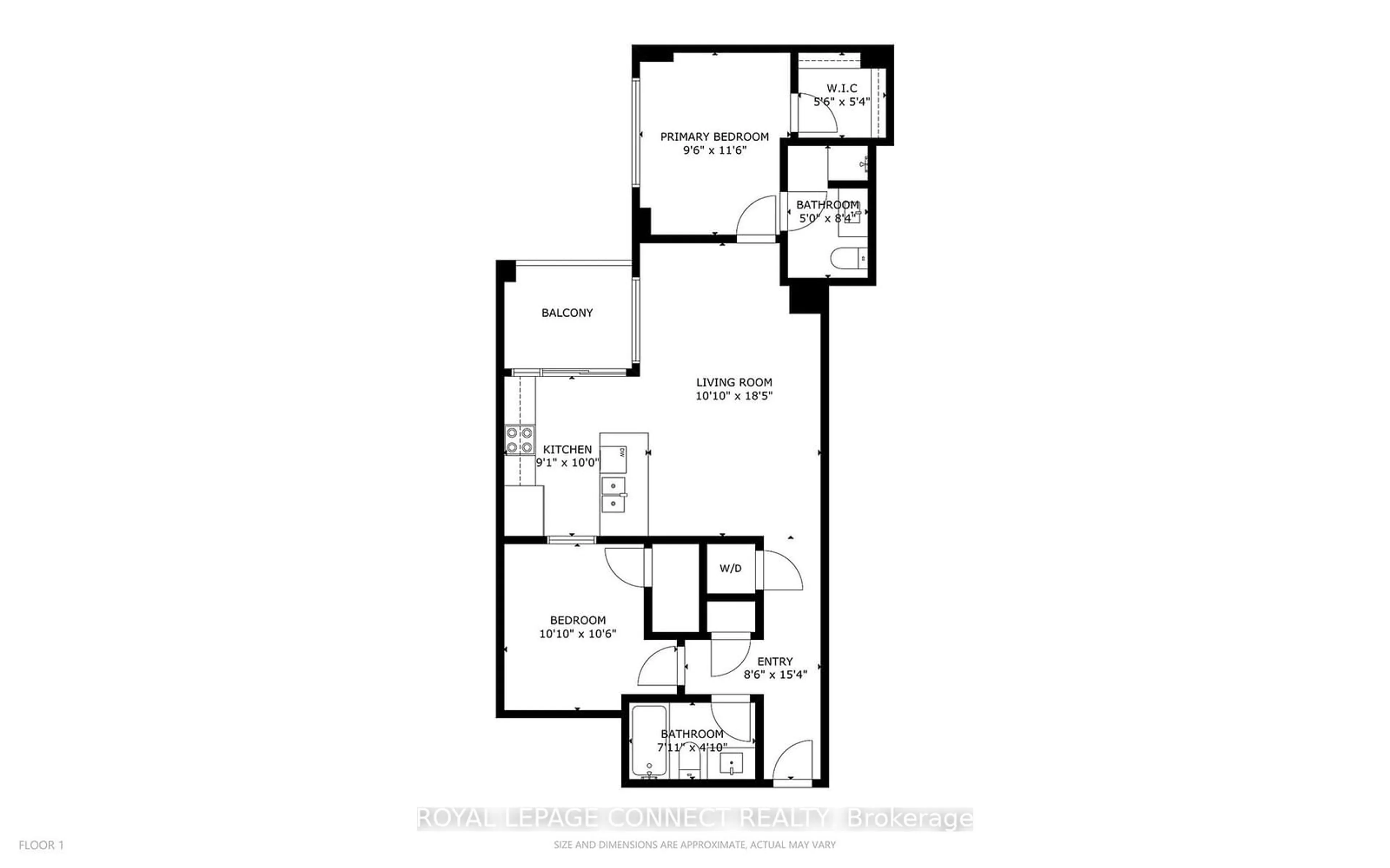 Floor plan for 280 Donlands Ave #910, Toronto Ontario M4J 0A3