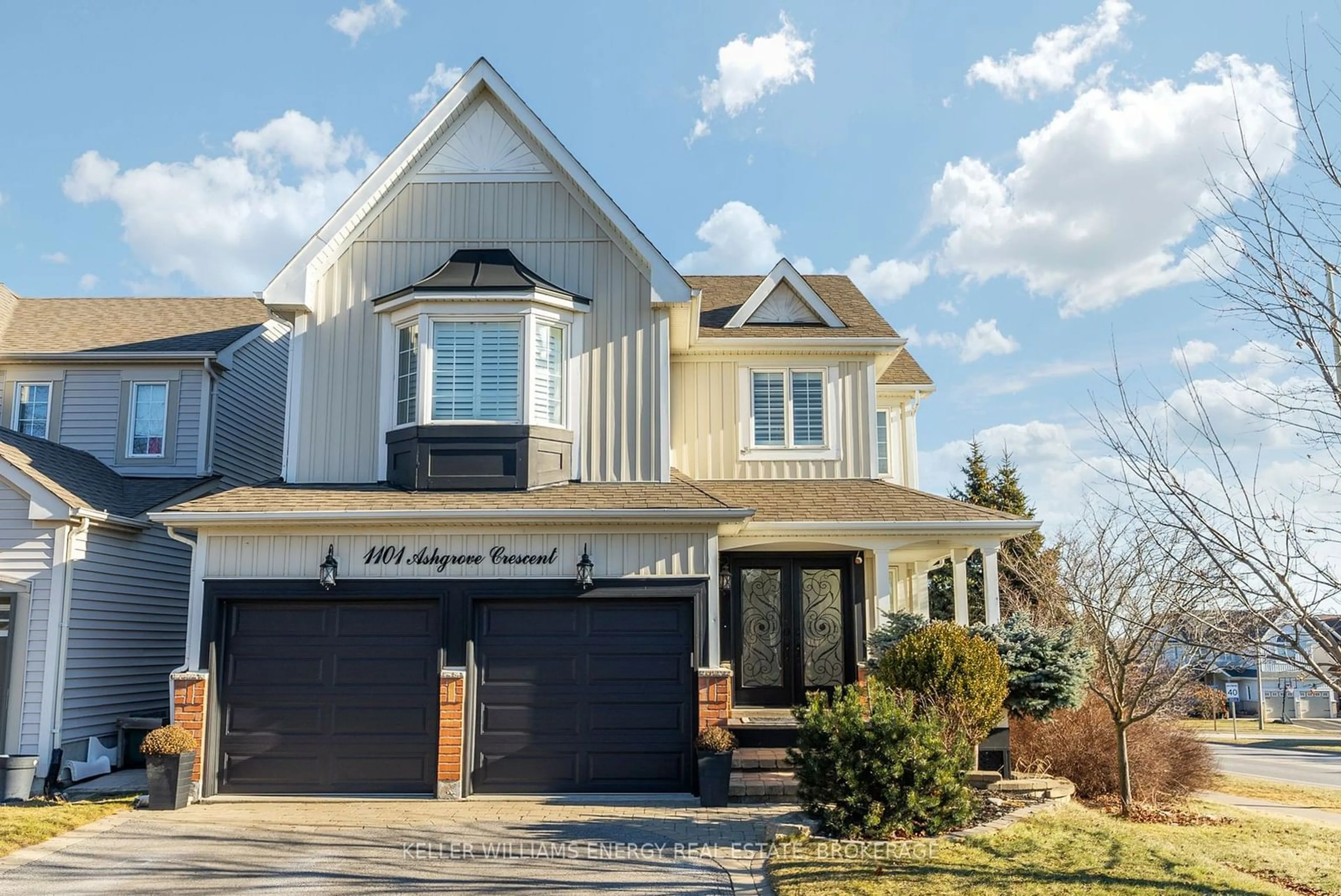 Home with vinyl exterior material, street for 1101 Ashgrove Cres, Oshawa Ontario L1K 2W4