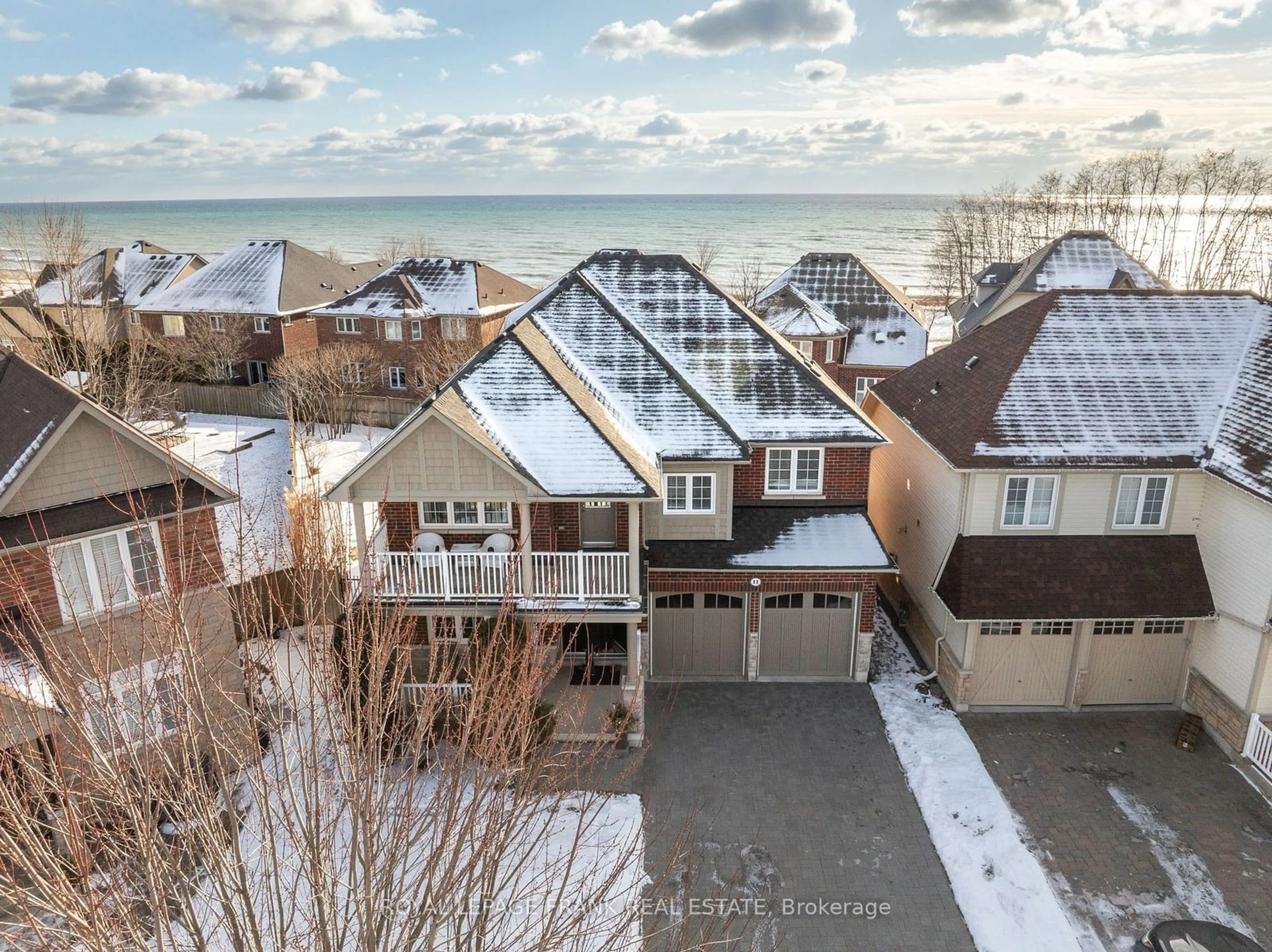 A pic from outside/outdoor area/front of a property/back of a property/a pic from drone, water/lake/river/ocean view for 11 Donaldson Dr, Clarington Ontario L1B 0B3