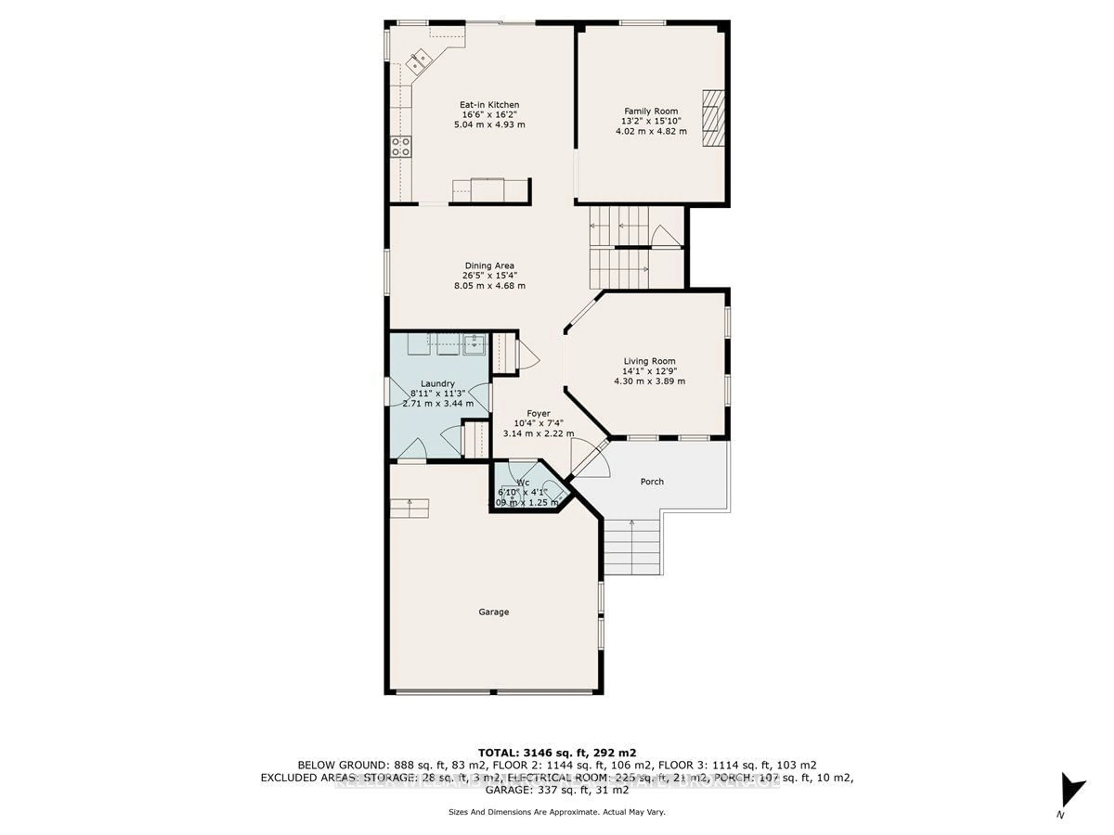 Floor plan for 993 Mountview Crt, Oshawa Ontario L1K 2M1