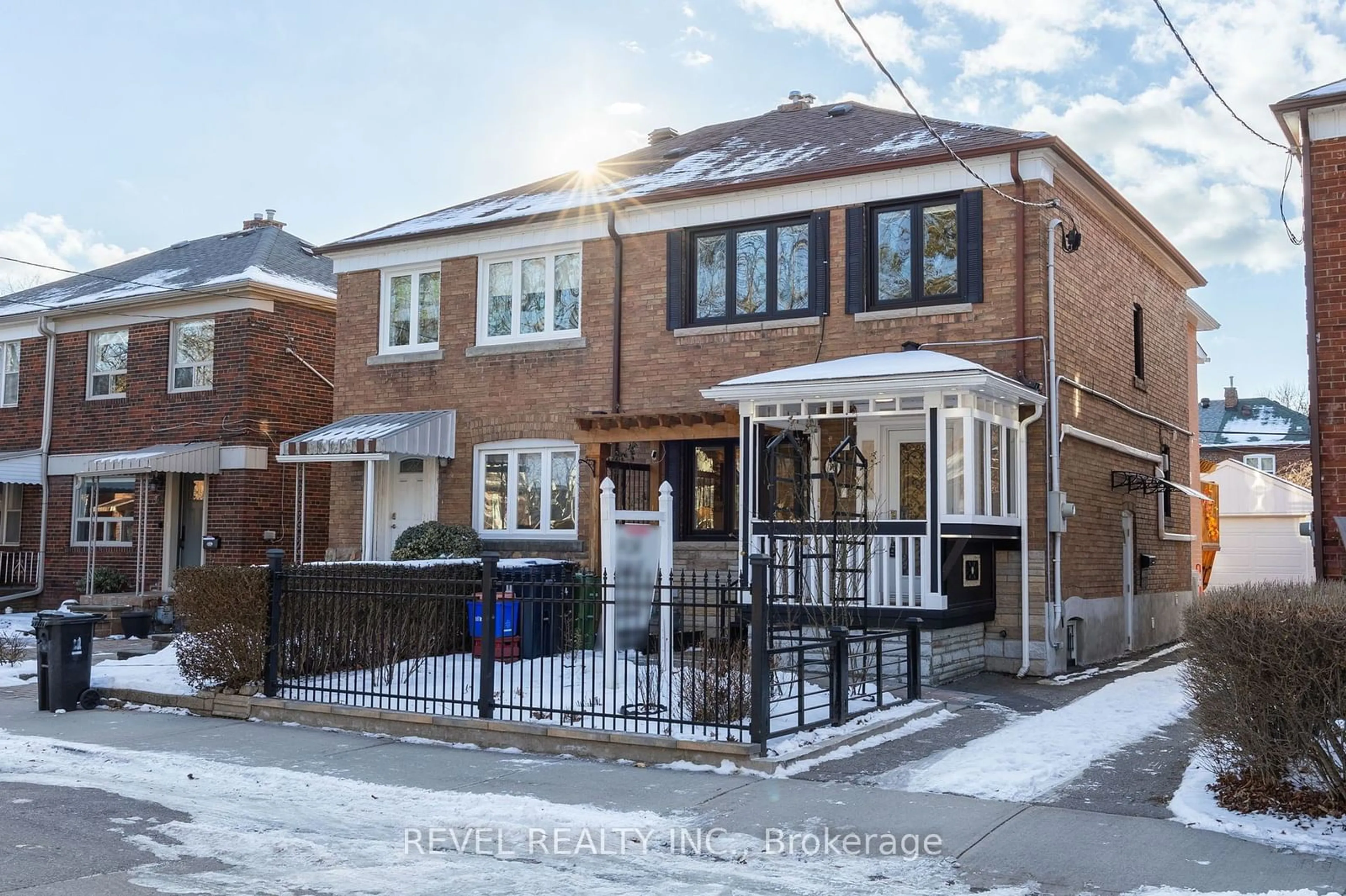 Home with brick exterior material, street for 96 Highfield Rd, Toronto Ontario M4L 2V1