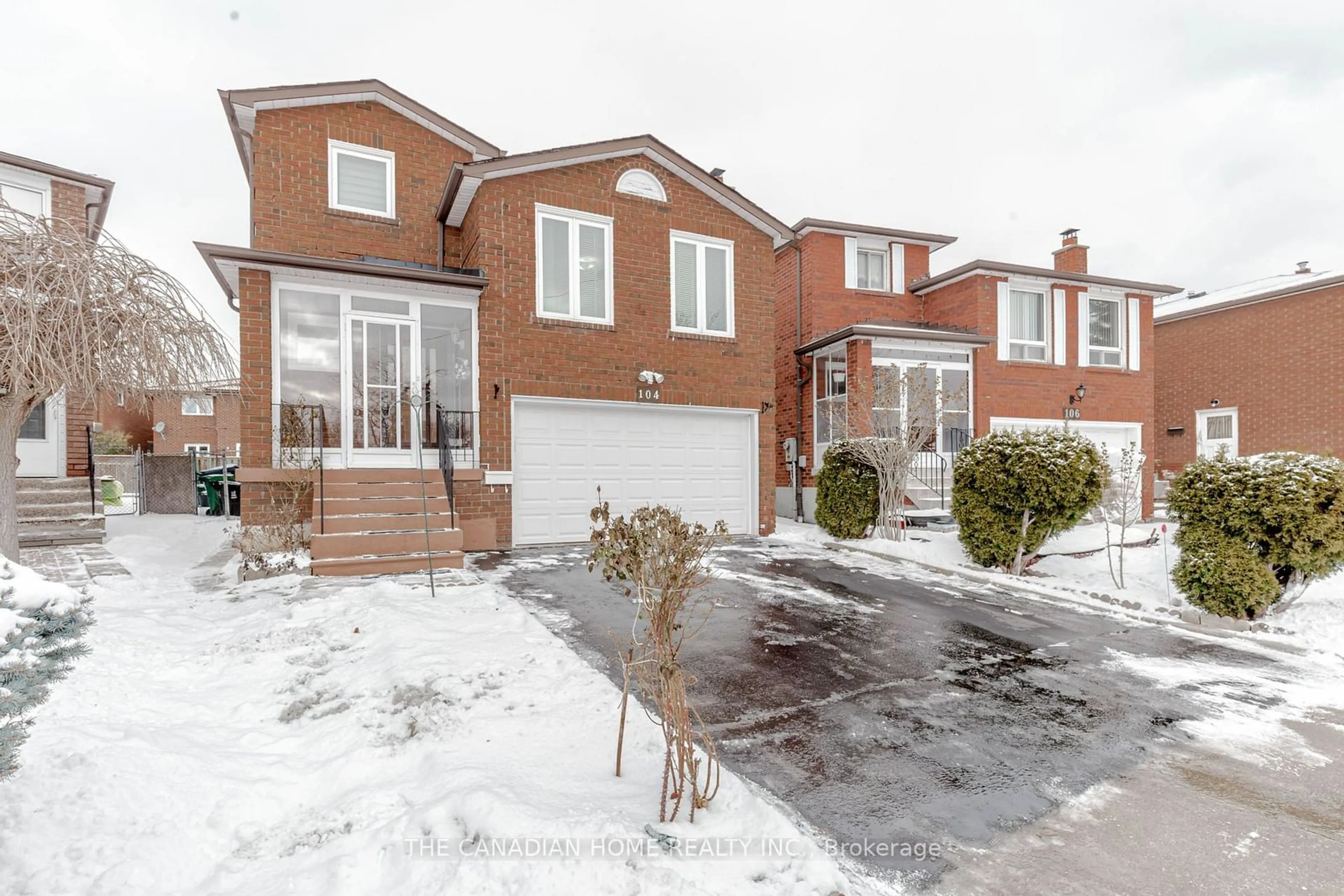 Home with brick exterior material, street for 104 BURNT BARK Dr, Toronto Ontario M1V 3J8