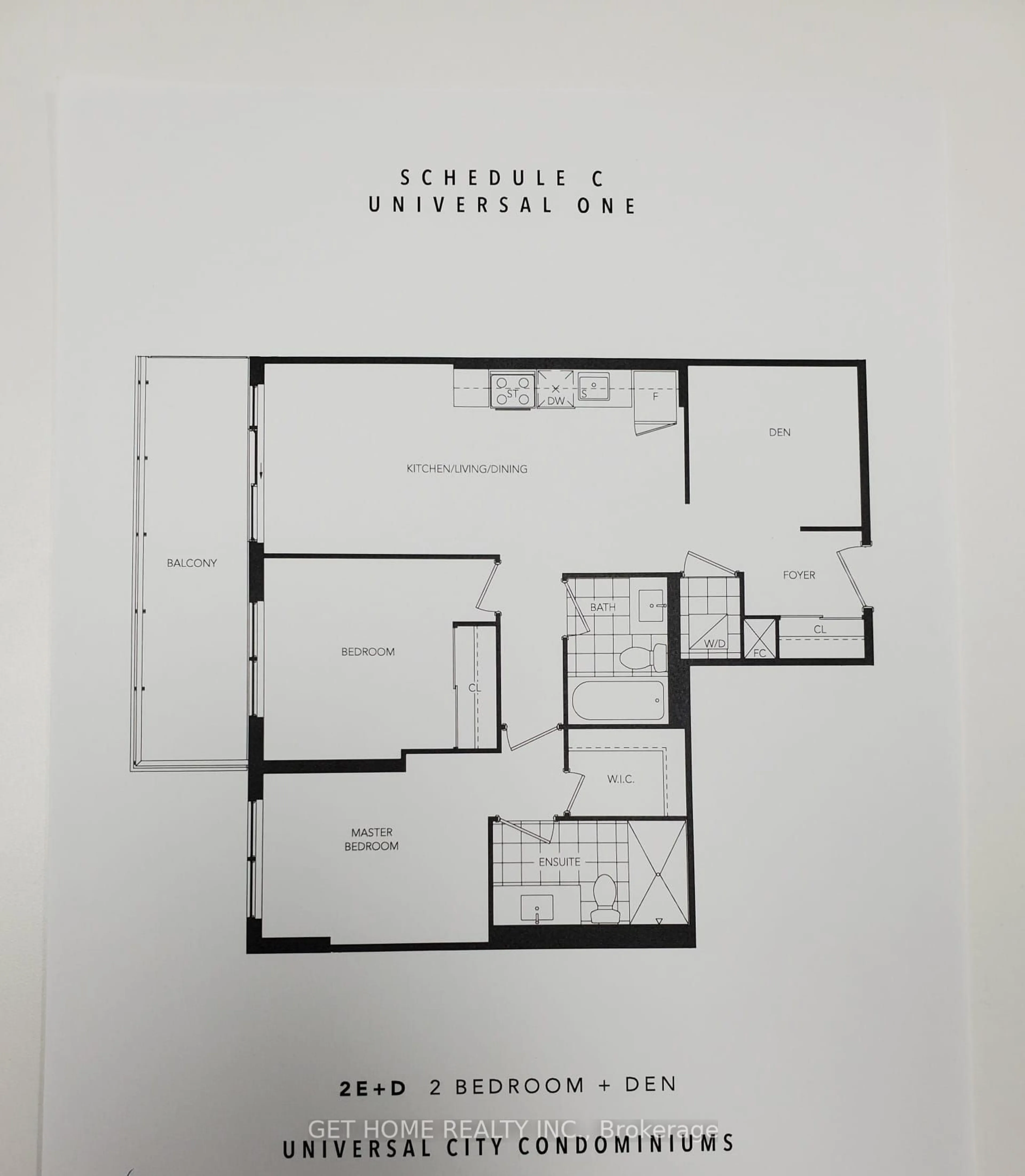 Floor plan for 1480 Bayly St #1601, Pickering Ontario L1W 0C2