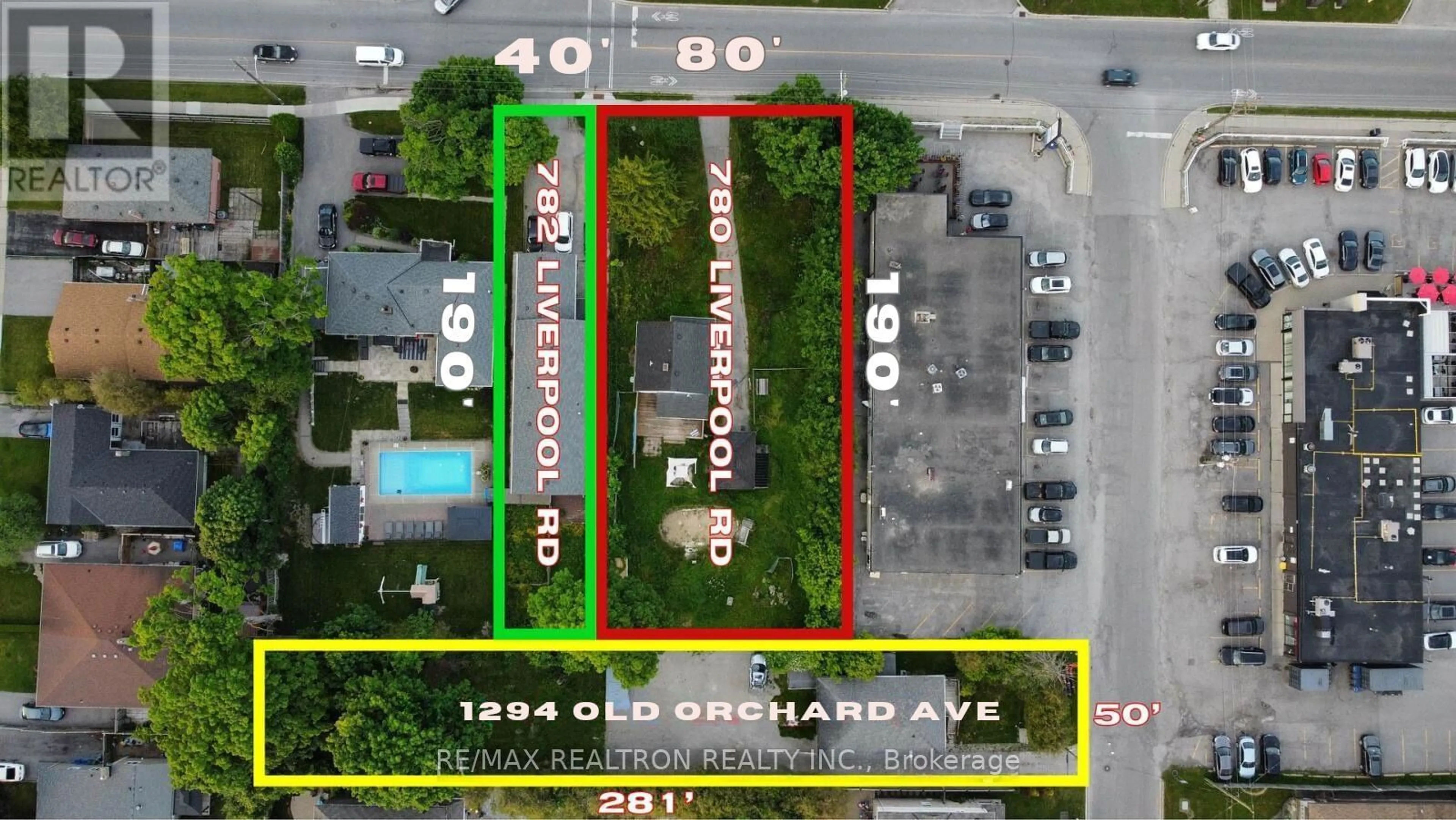 A pic from outside/outdoor area/front of a property/back of a property/a pic from drone, street for 782 Liverpool Rd, Pickering Ontario L1W 1S1