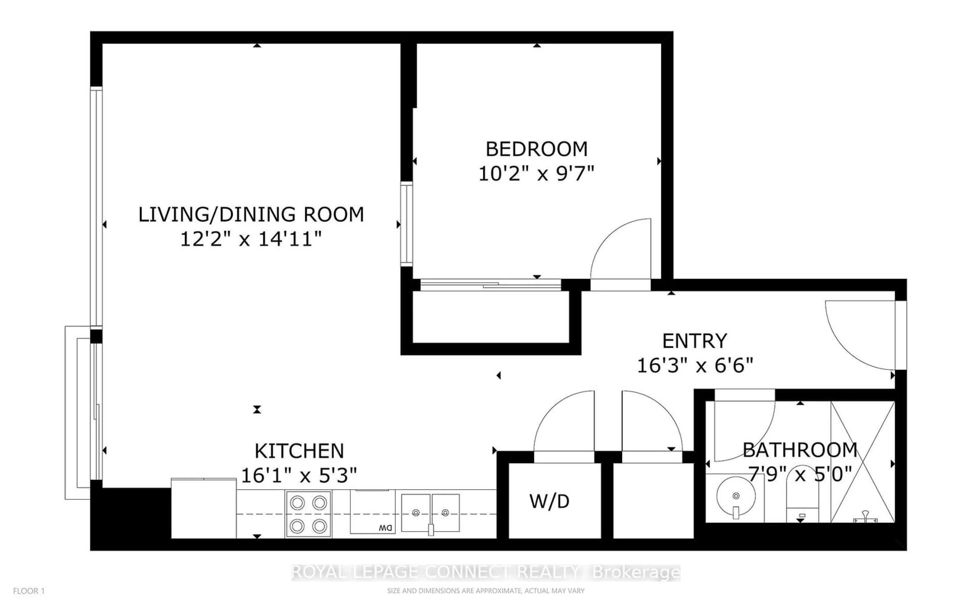 Floor plan for 280 Donlands Ave #709, Toronto Ontario M4J 0A3