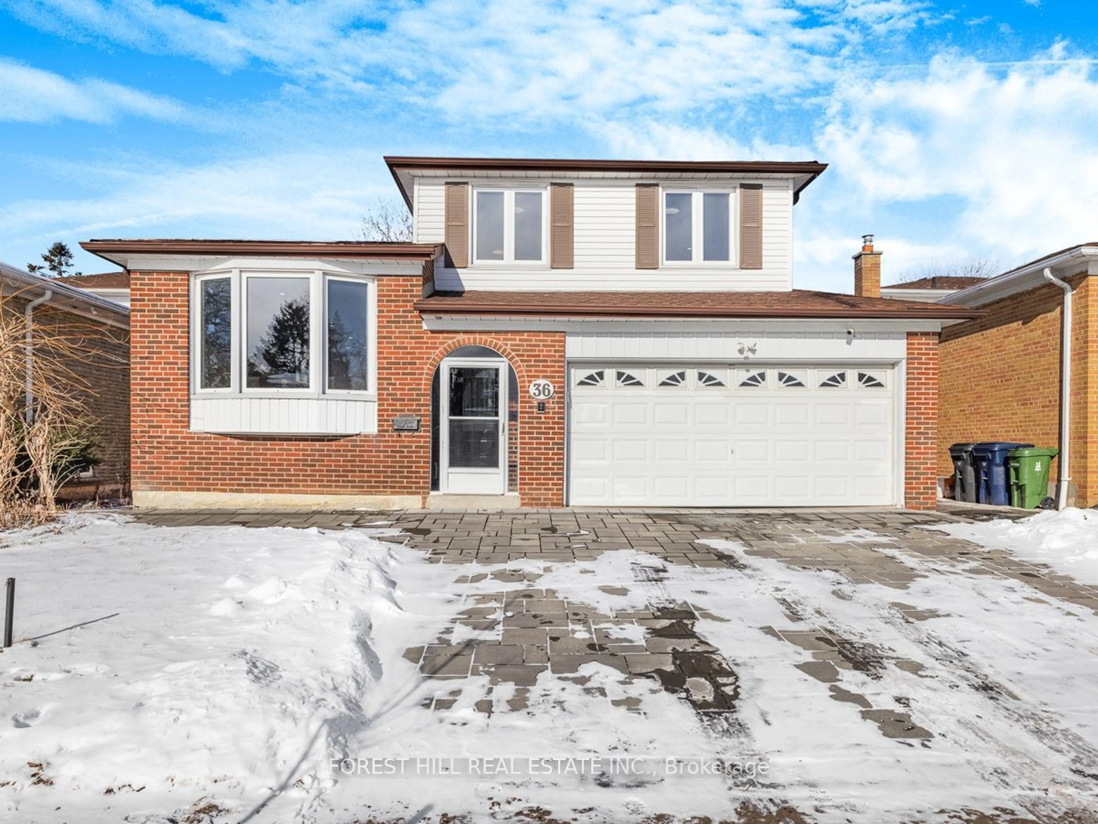 Home with brick exterior material, street for 36 Pebblehill Sq, Toronto Ontario M1S 2P7