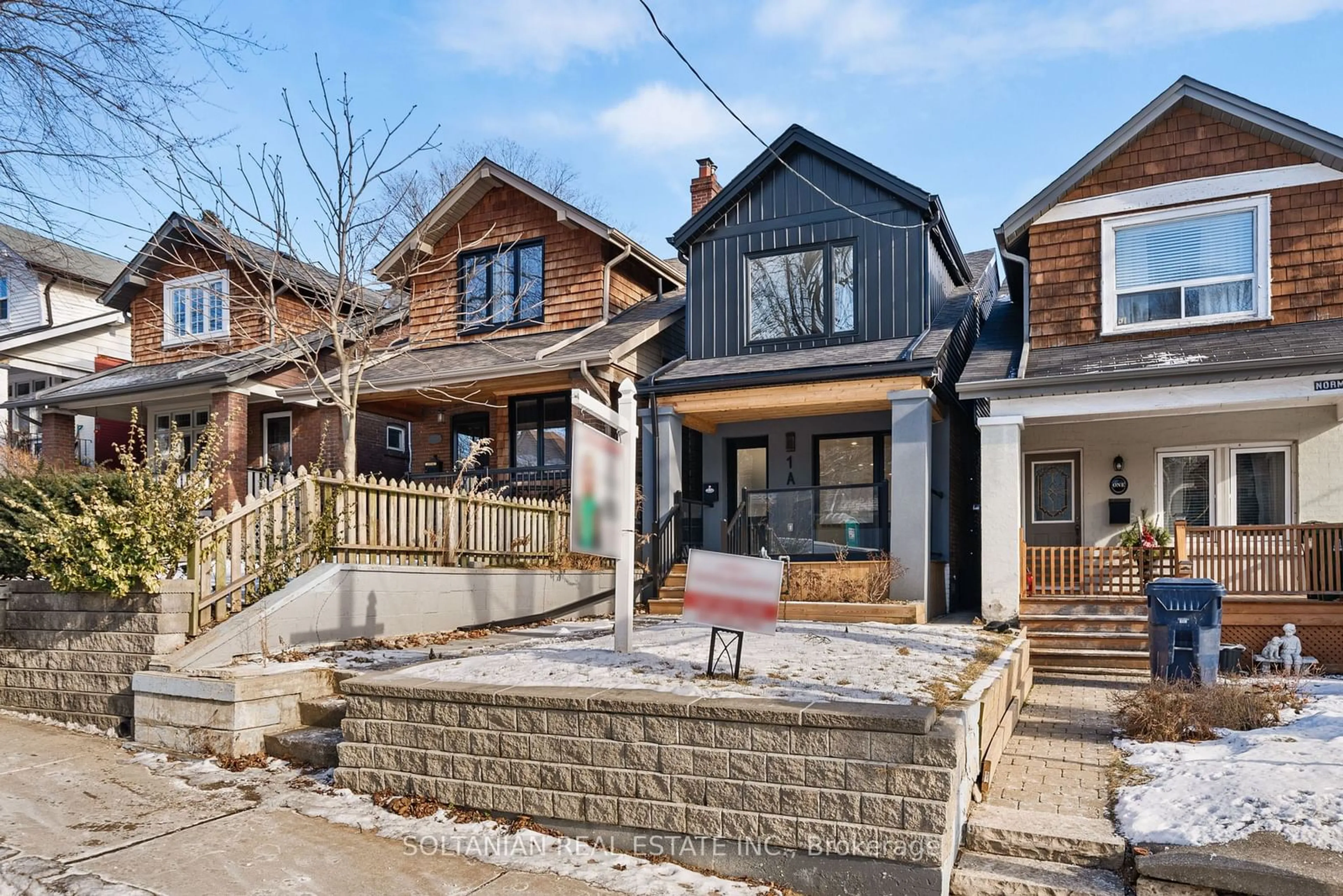 Home with brick exterior material, street for 1A Normandy Blvd, Toronto Ontario M4L 3K1