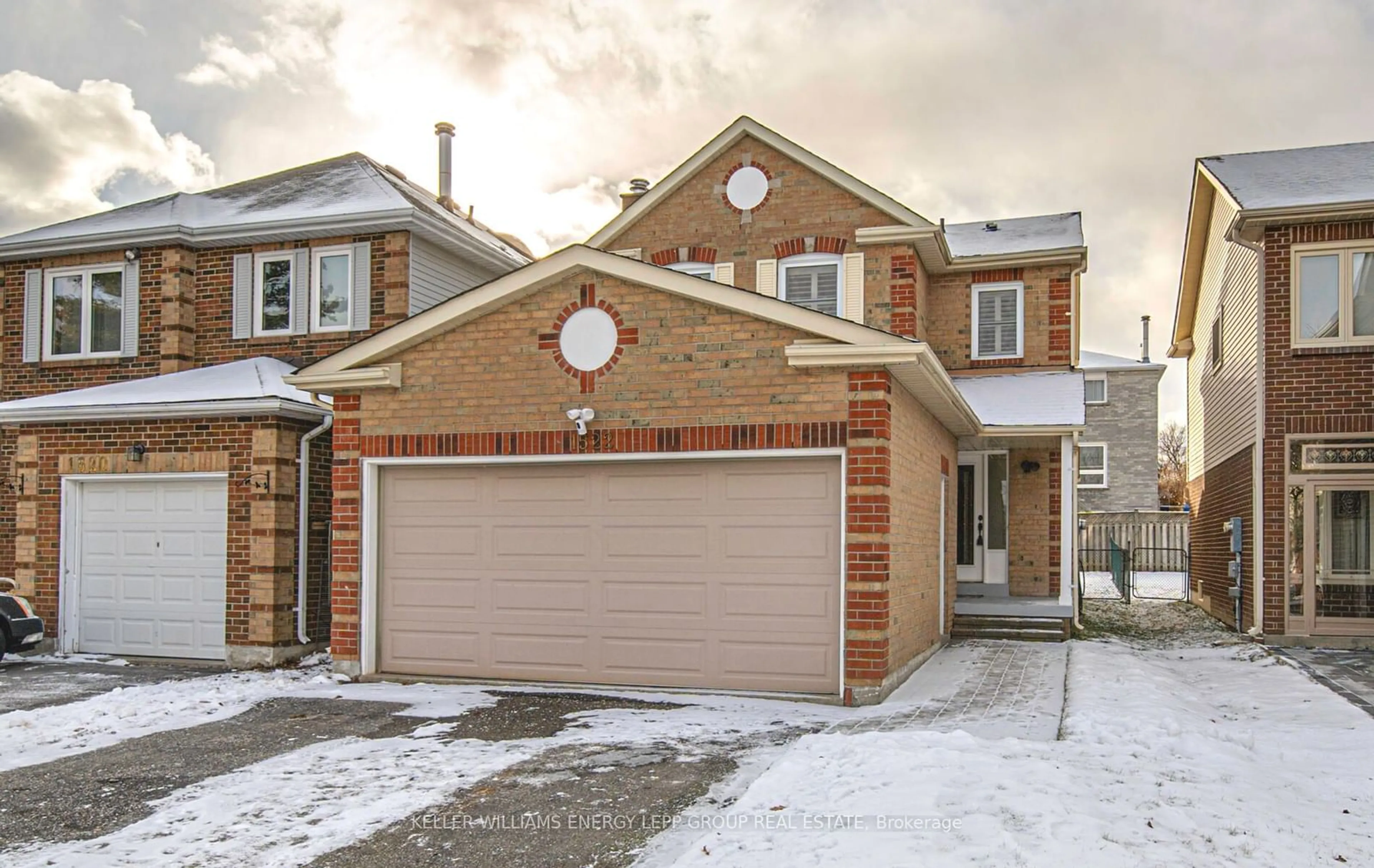 Home with brick exterior material, street for 1522 Falconcrest Dr, Pickering Ontario L1V 4Z1