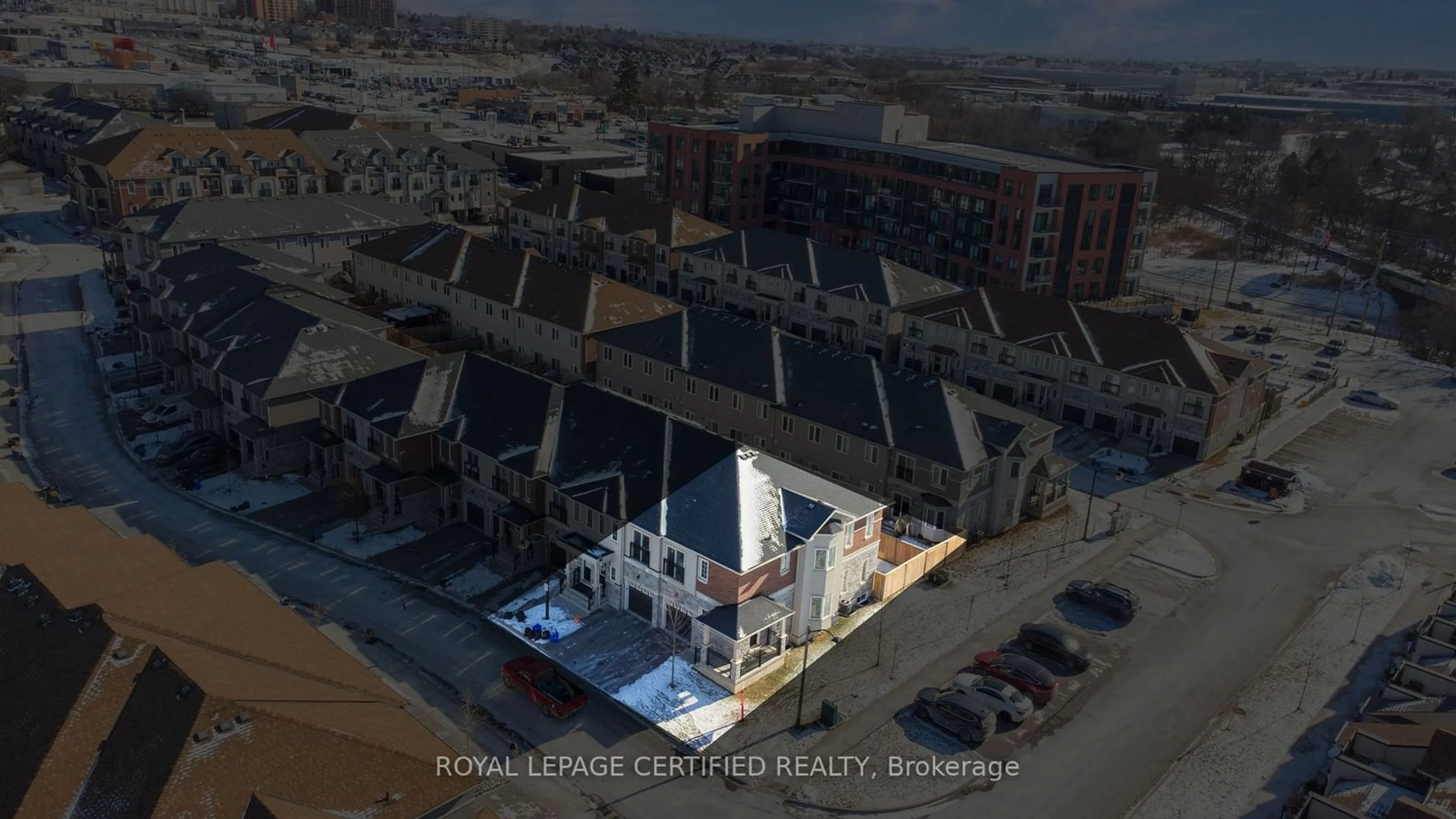 A pic from outside/outdoor area/front of a property/back of a property/a pic from drone, city buildings view from balcony for 56 Kantium Way, Whitby Ontario L1N 0L4