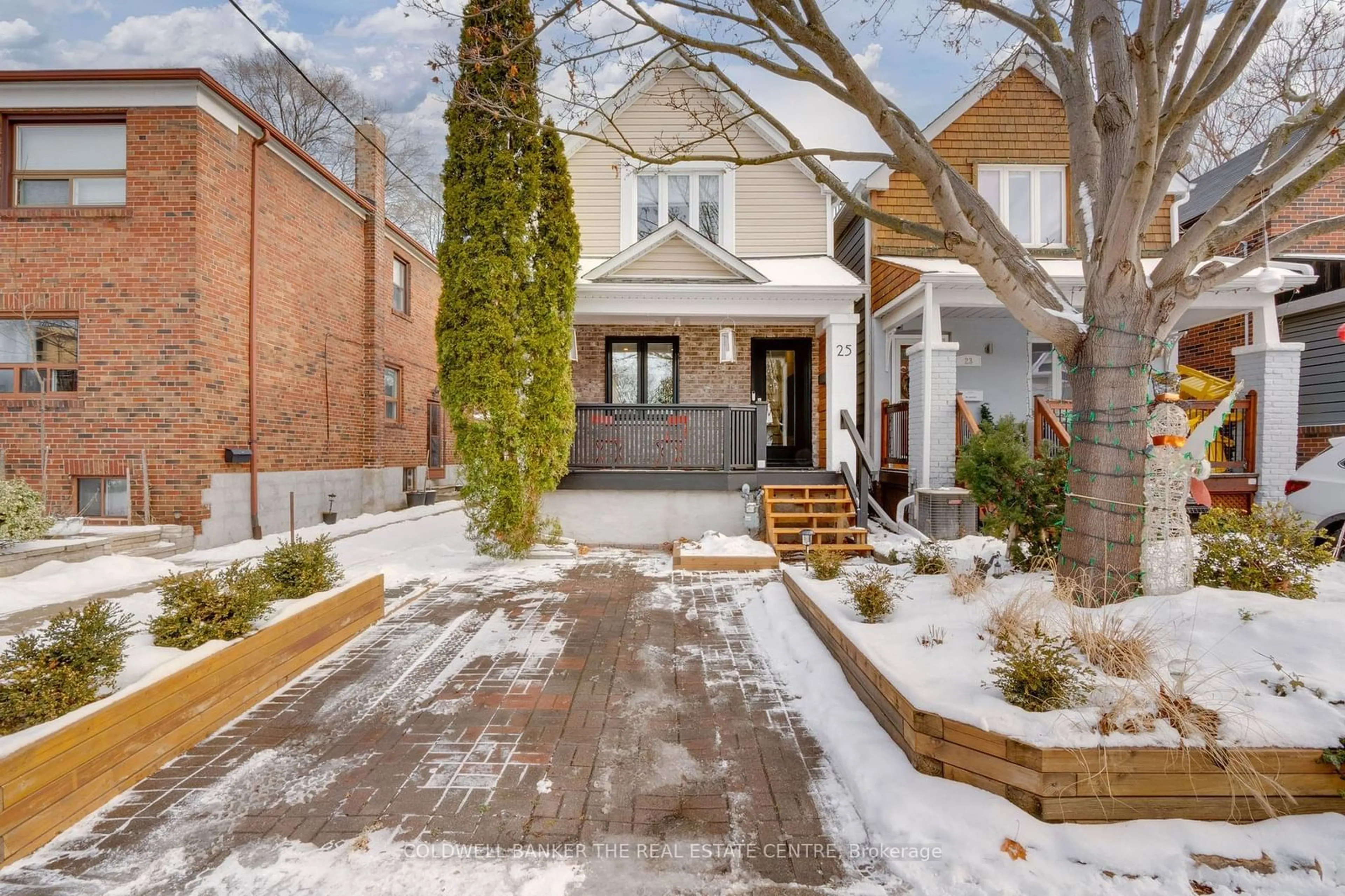 Home with brick exterior material, street for 25 Wiley Ave, Toronto Ontario M4J 3W3