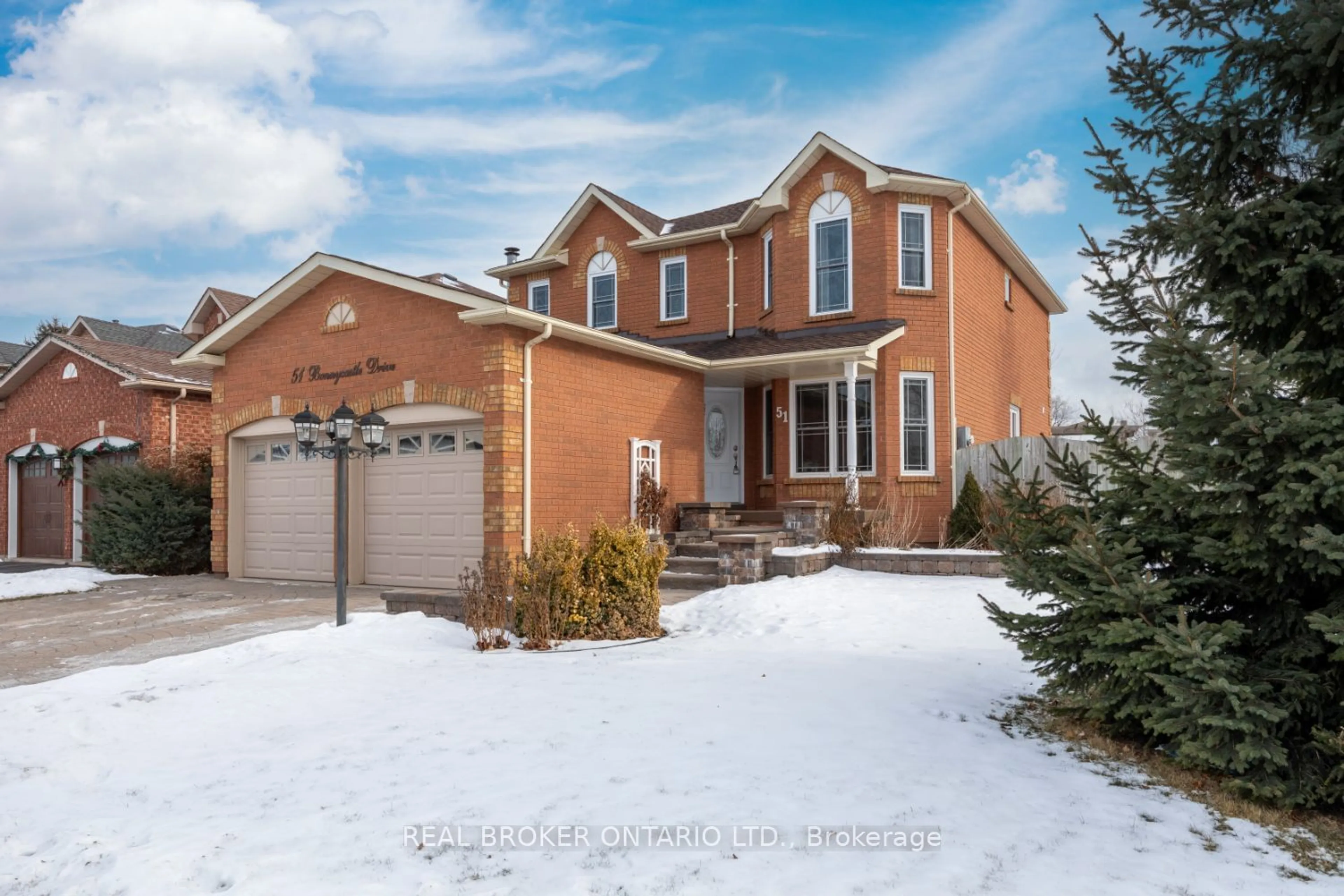 Home with brick exterior material, street for 51 Bonnycastle Dr, Clarington Ontario L1C 4S8