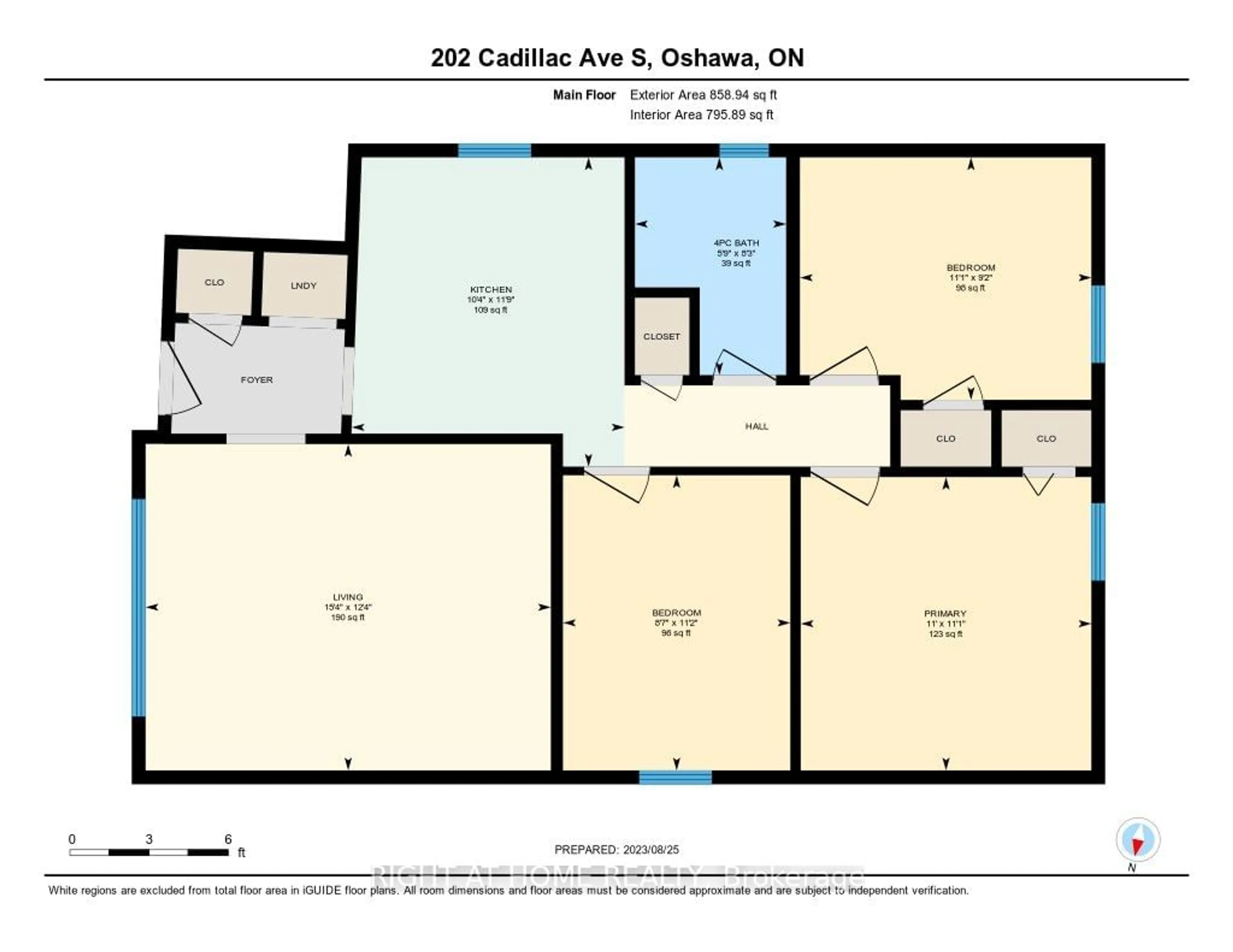 Floor plan for 202 Cadillac Ave, Oshawa Ontario L1H 5Z7