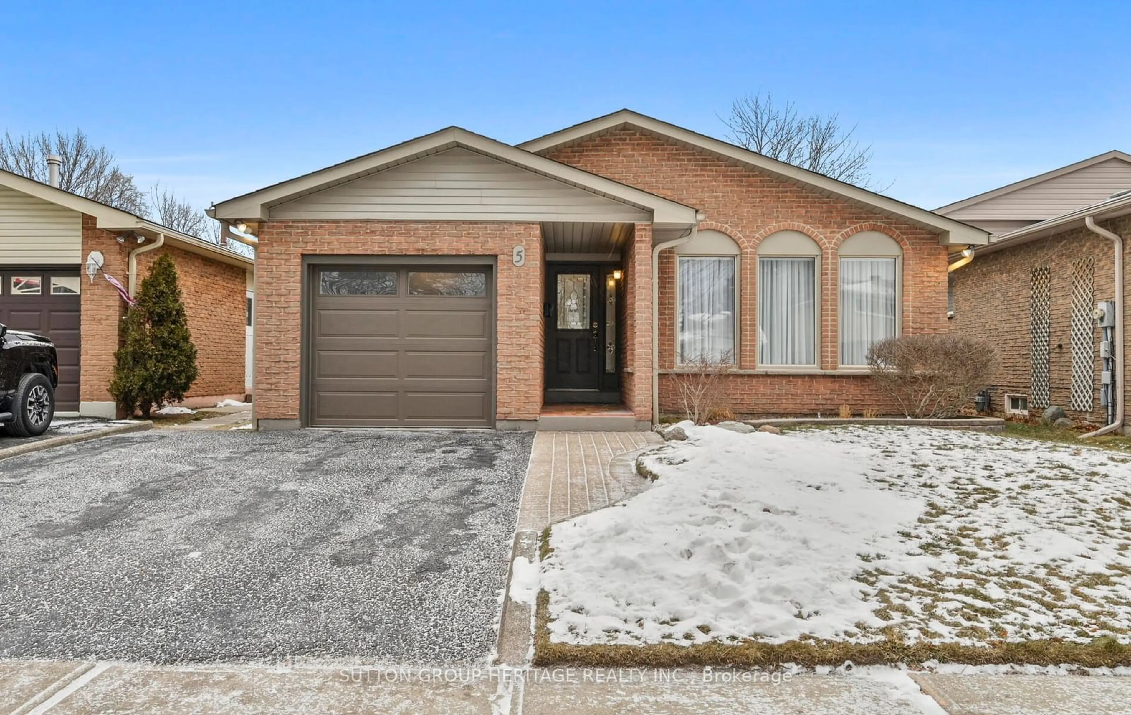 Home with brick exterior material, street for 5 Swanston Cres, Ajax Ontario L1S 3J5