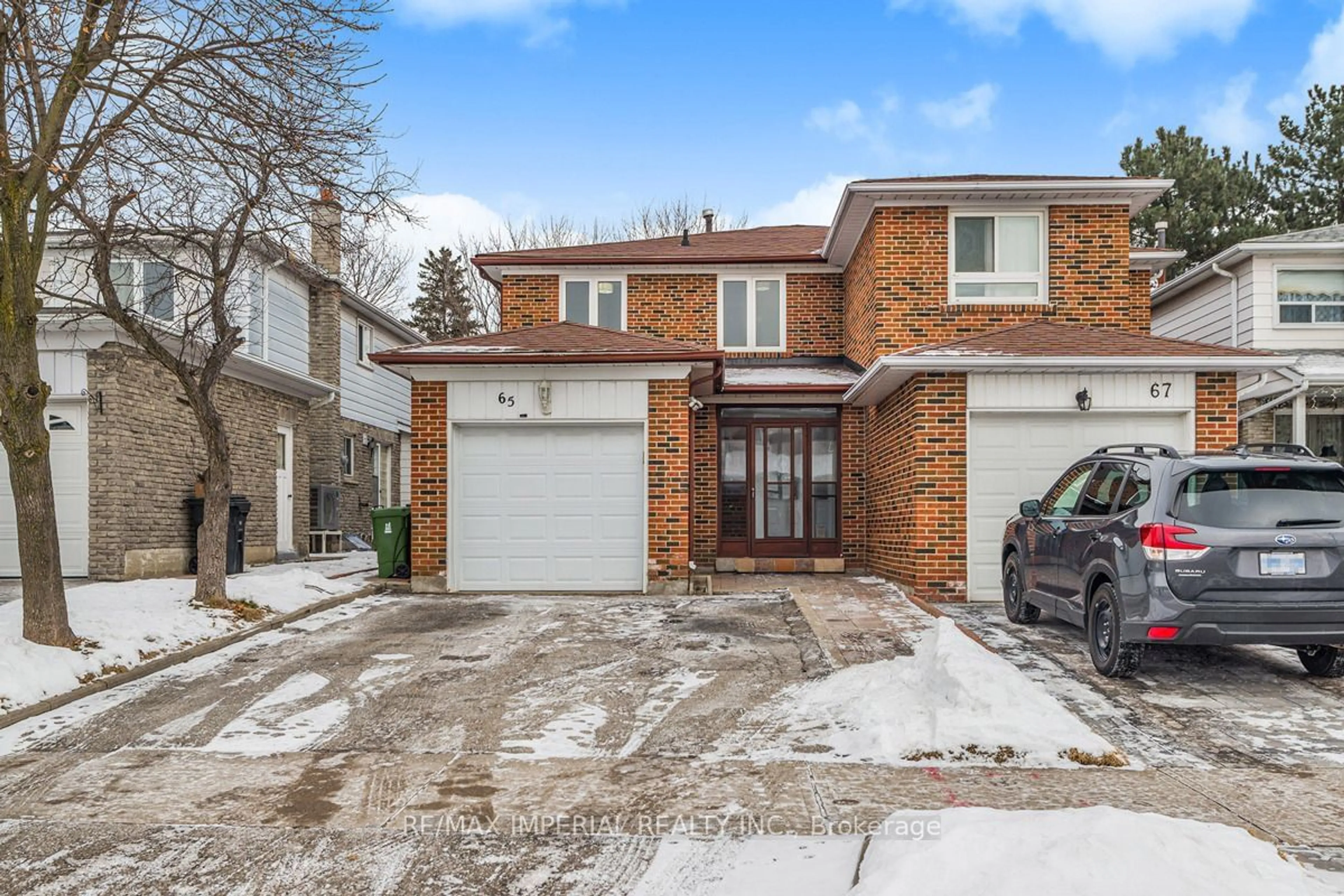 Home with brick exterior material, street for 65 Hartleywood Dr, Toronto Ontario M1S 3N1