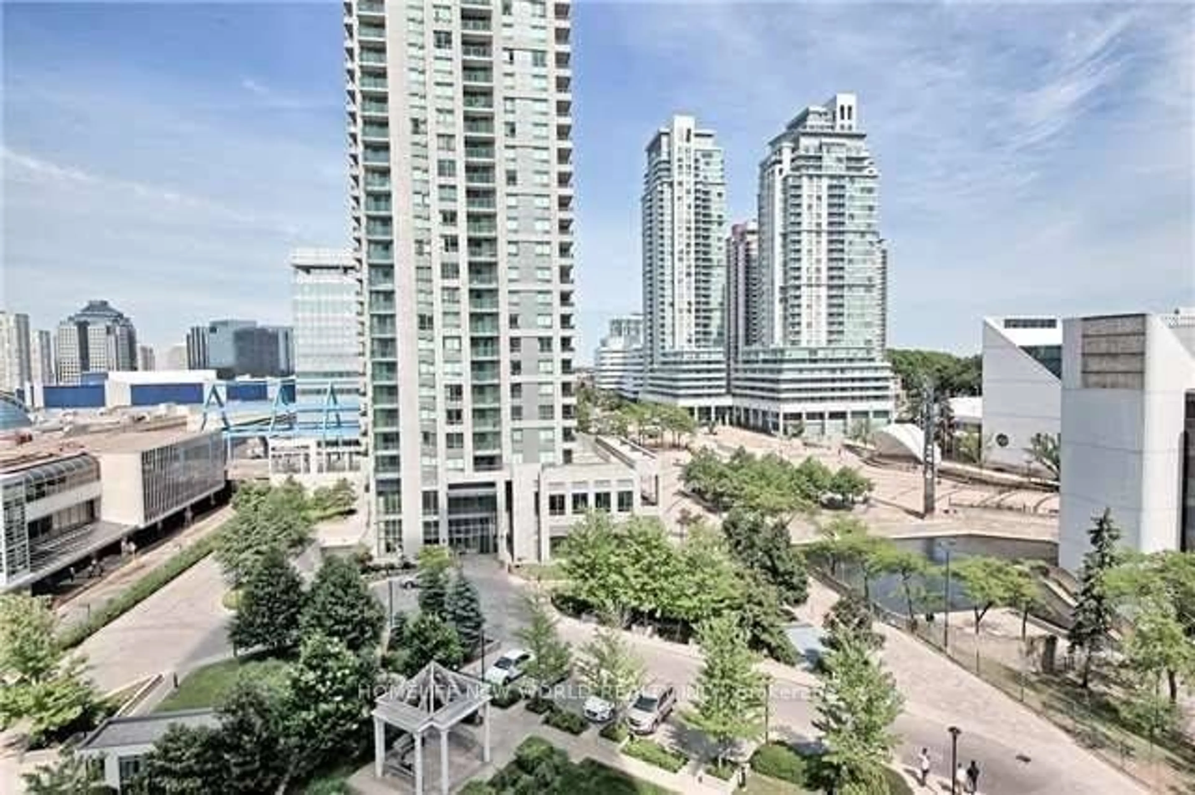 Patio, city buildings view from balcony for 50 Brian Harrison Way #703, Toronto Ontario M1P 5J4