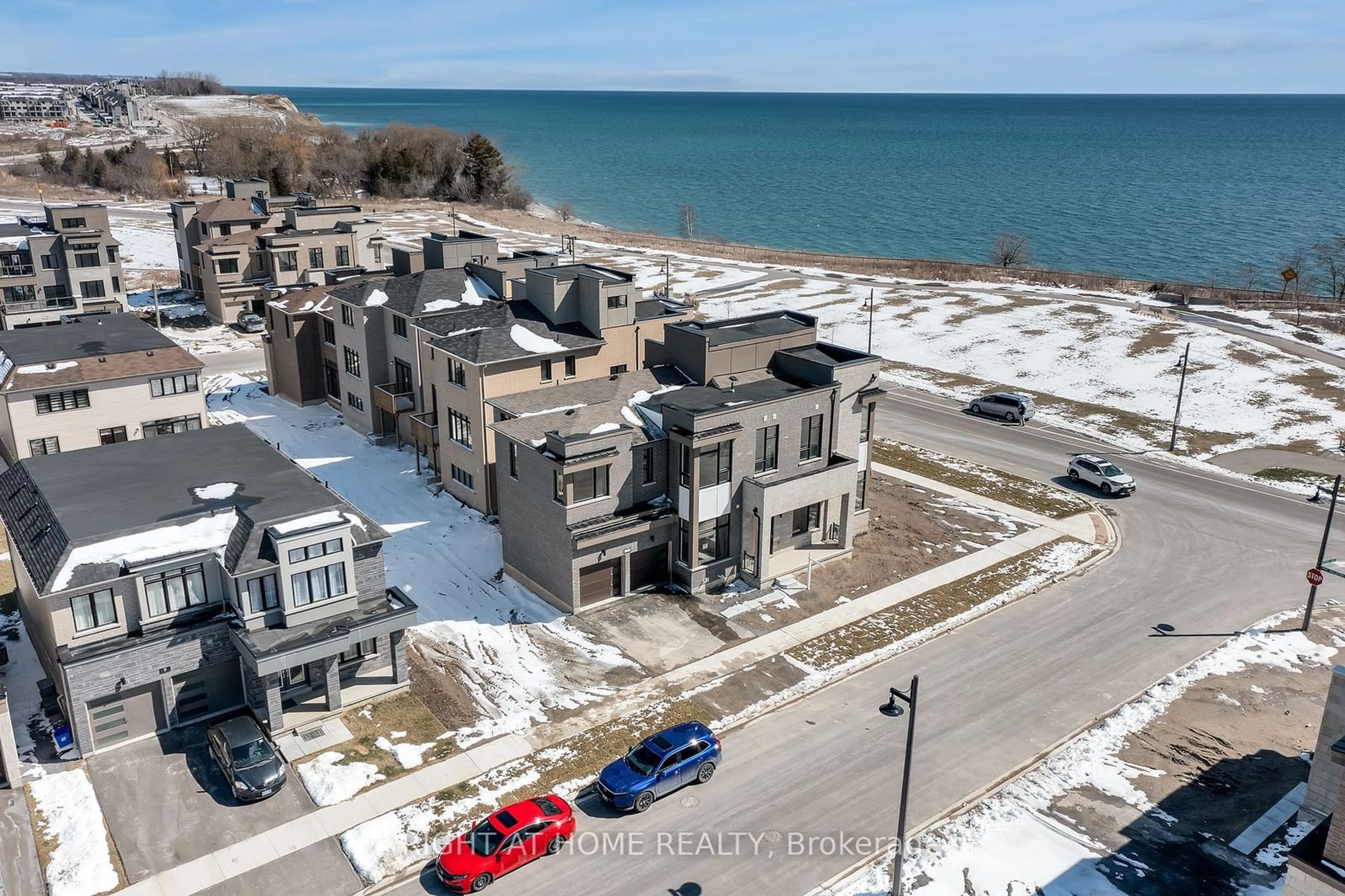 A pic from outside/outdoor area/front of a property/back of a property/a pic from drone, water/lake/river/ocean view for 3 Clipper Lane, Clarington Ontario L1C 4B1