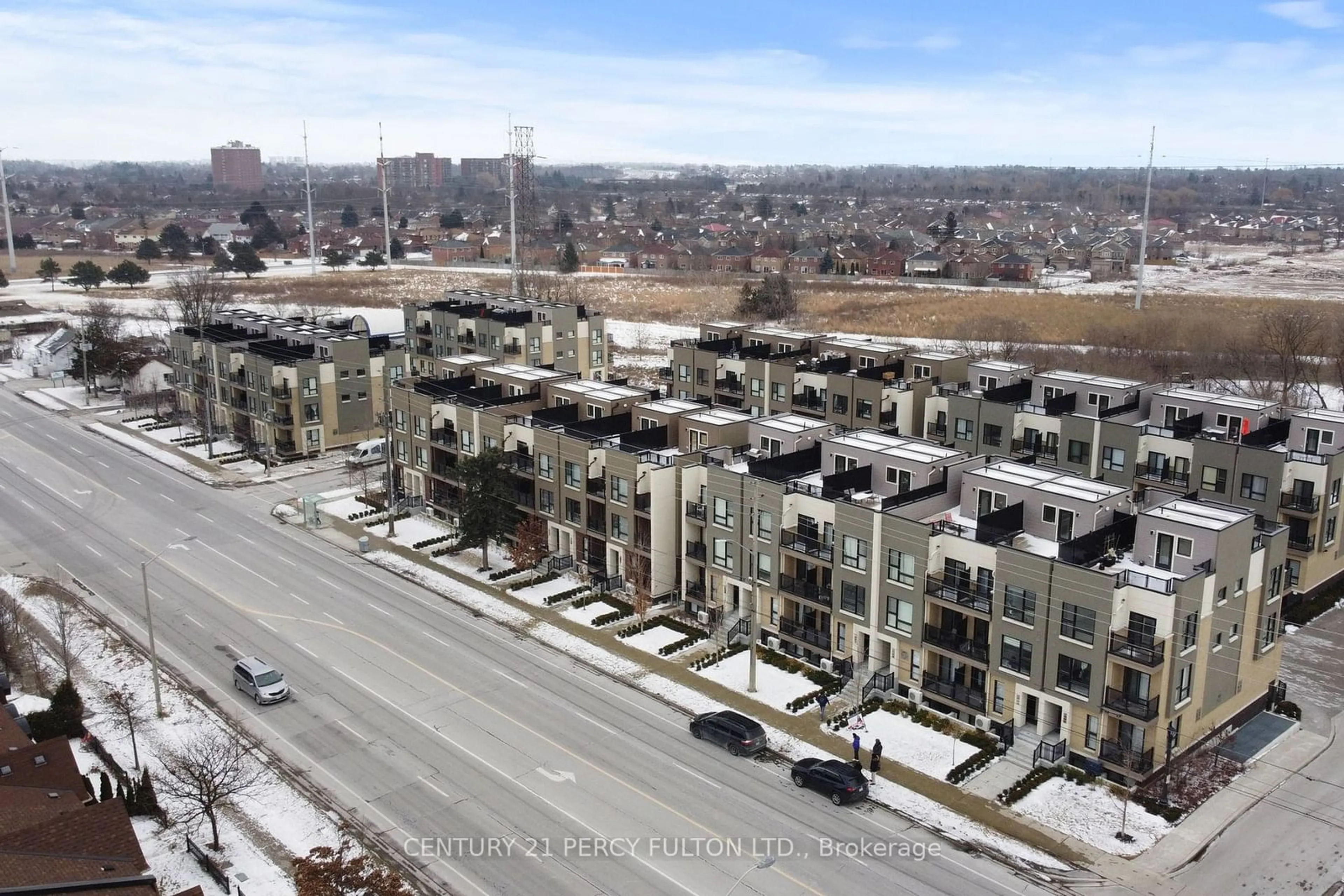 A pic from outside/outdoor area/front of a property/back of a property/a pic from drone, city buildings view from balcony for 8835 Sheppard Ave #207, Toronto Ontario M1B 0E3