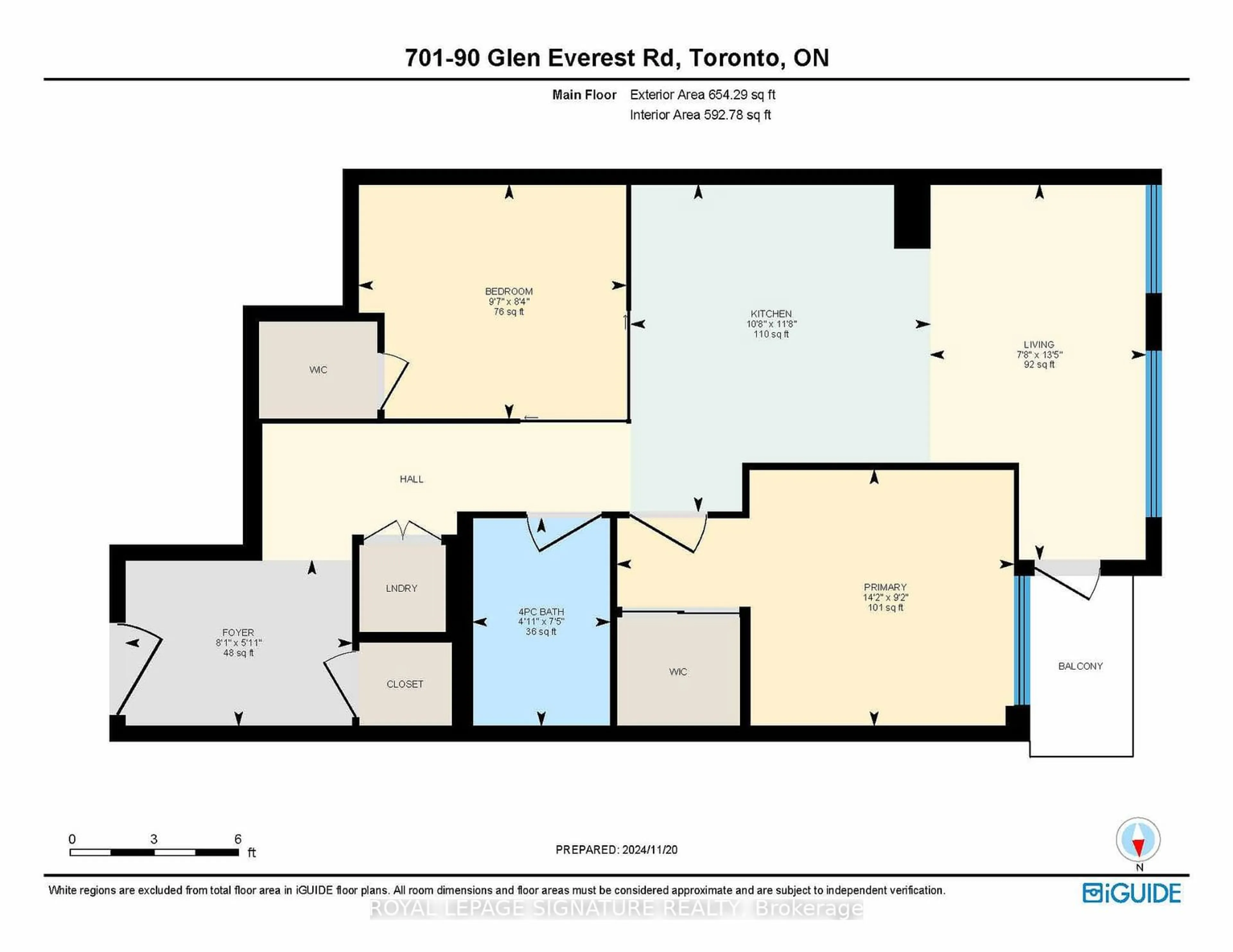 Floor plan for 90 Glen Everest Rd #701, Toronto Ontario M1N 0C3