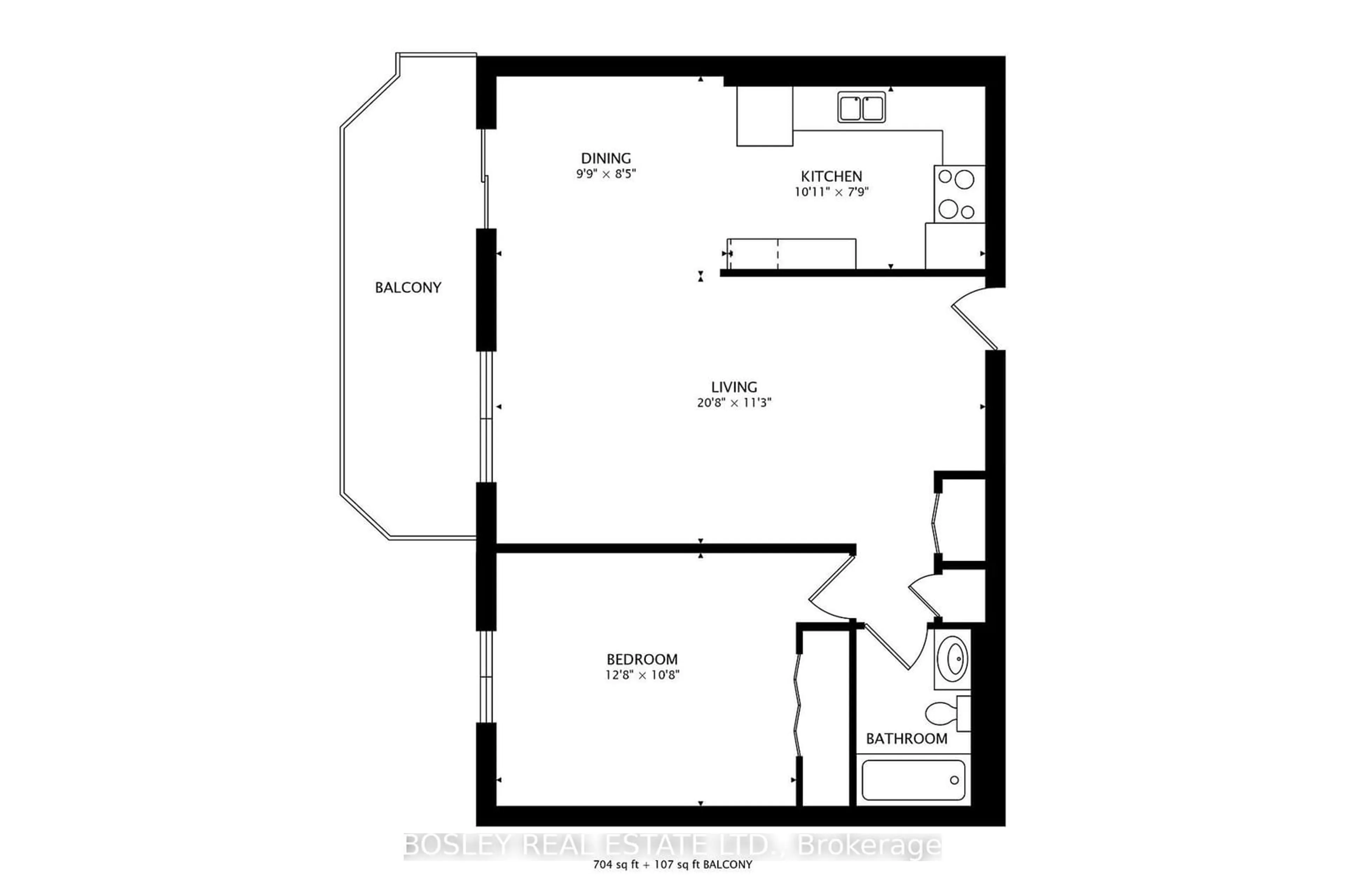 Floor plan for 800 Kennedy Rd #304, Toronto Ontario M1K 2C9