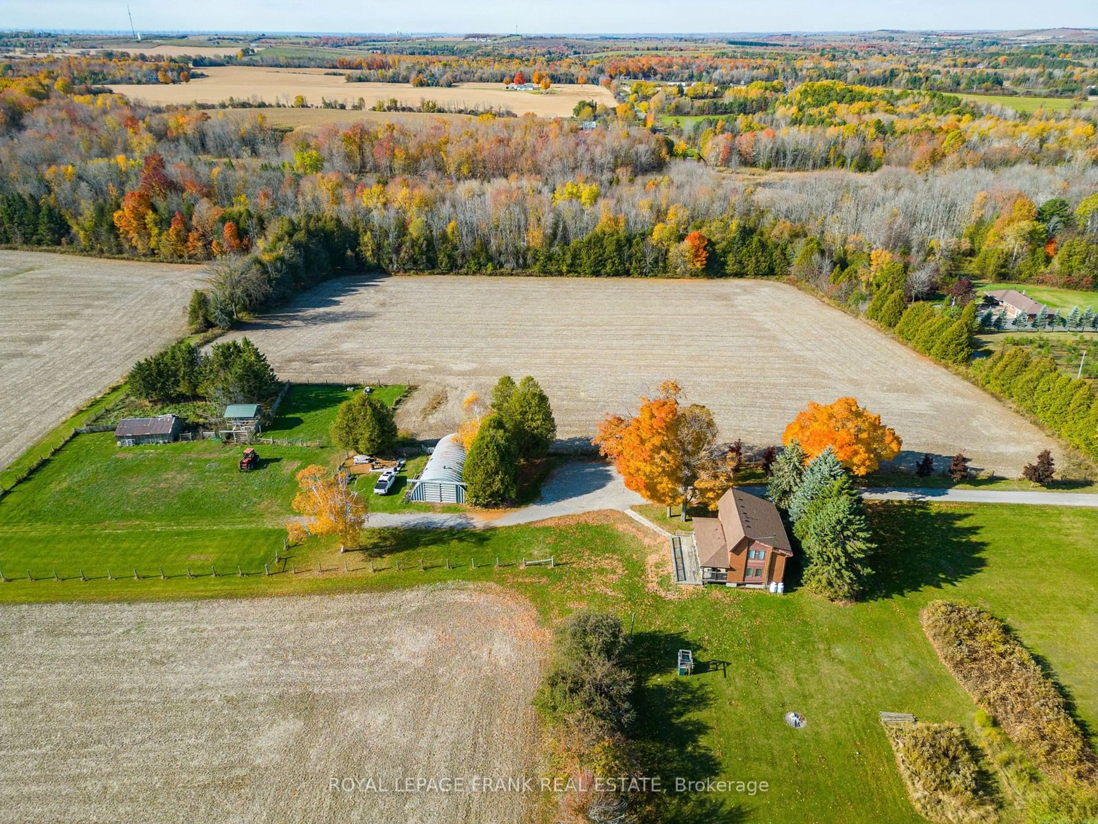 A pic from outside/outdoor area/front of a property/back of a property/a pic from drone, unknown for 4825 Concession 3 Rd, Clarington Ontario L0A 1J0