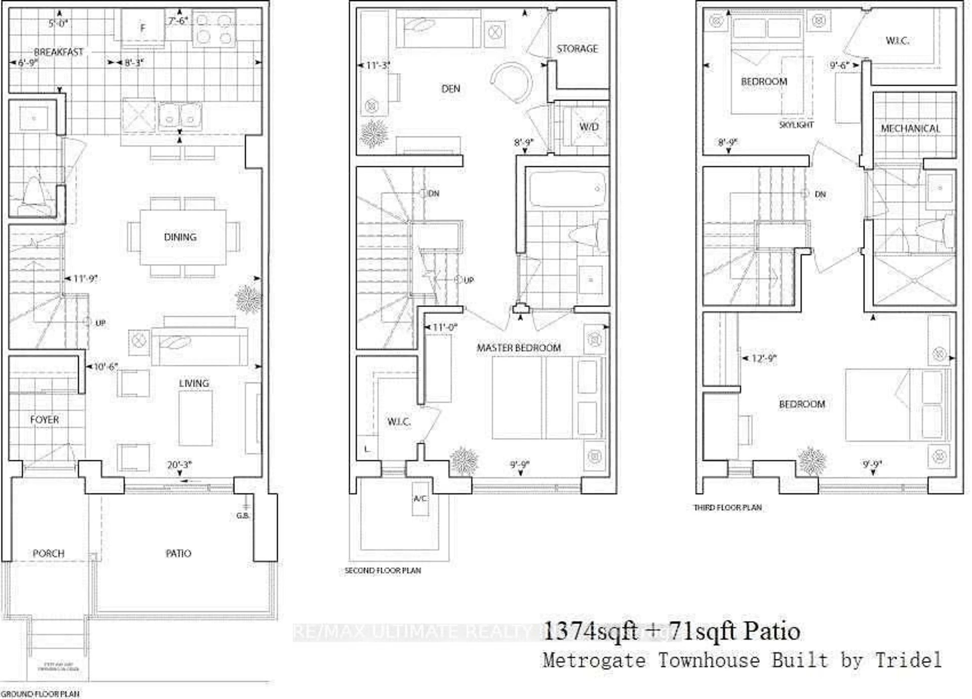 Floor plan for 330 Village Green Sq #TH06, Toronto Ontario M1S 0L1