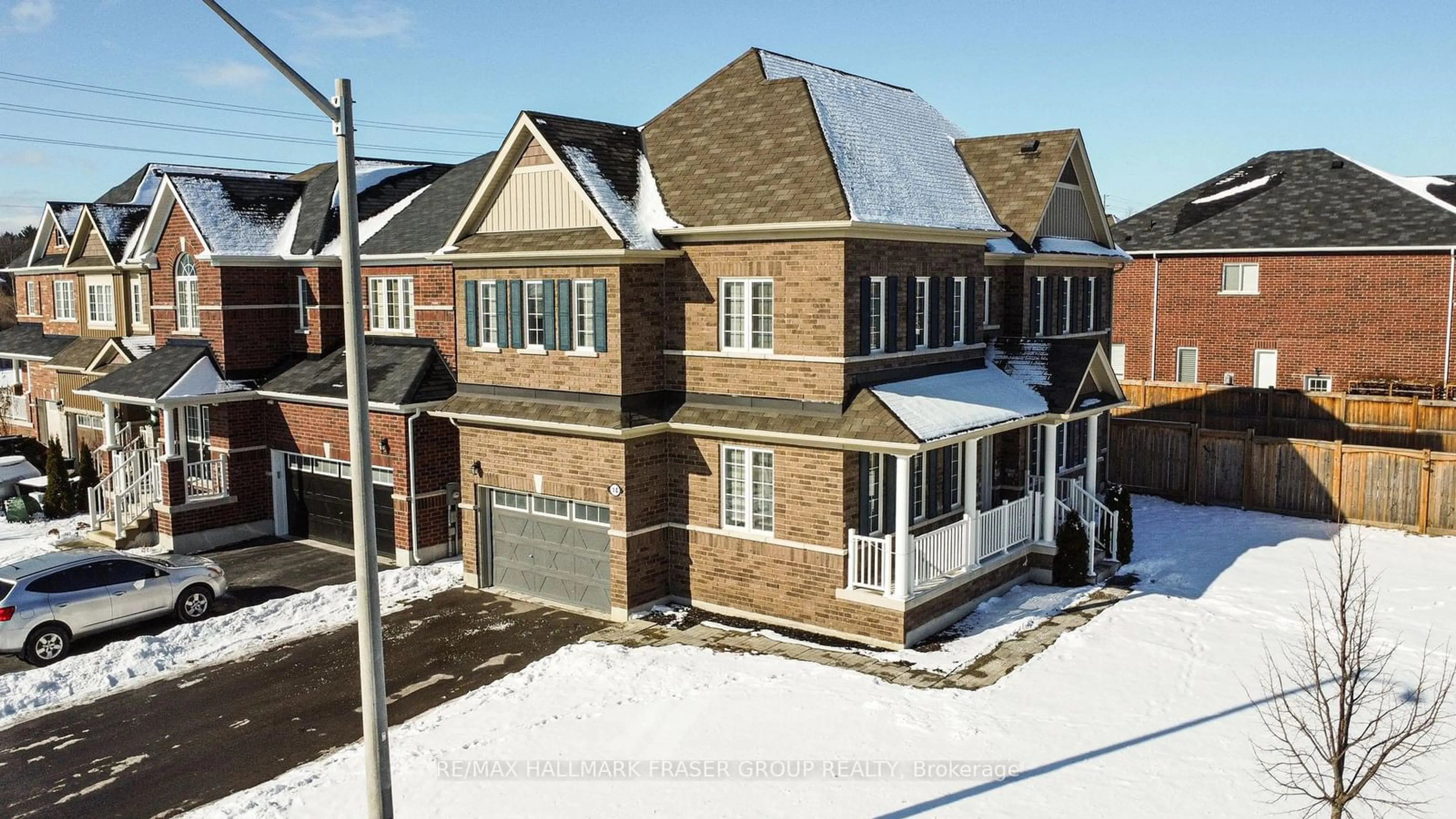 A pic from outside/outdoor area/front of a property/back of a property/a pic from drone, street for 14 Kilpatrick Crt, Clarington Ontario L1C 3K7