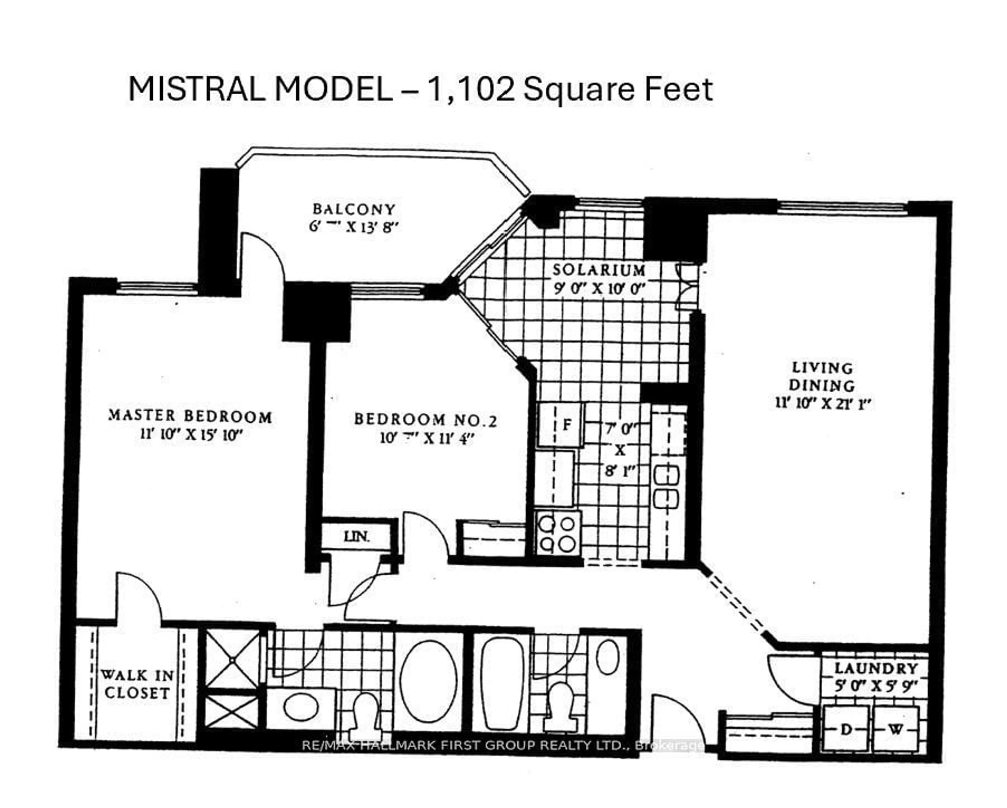 Floor plan for 360 Watson St #411, Whitby Ontario L1N 9G2