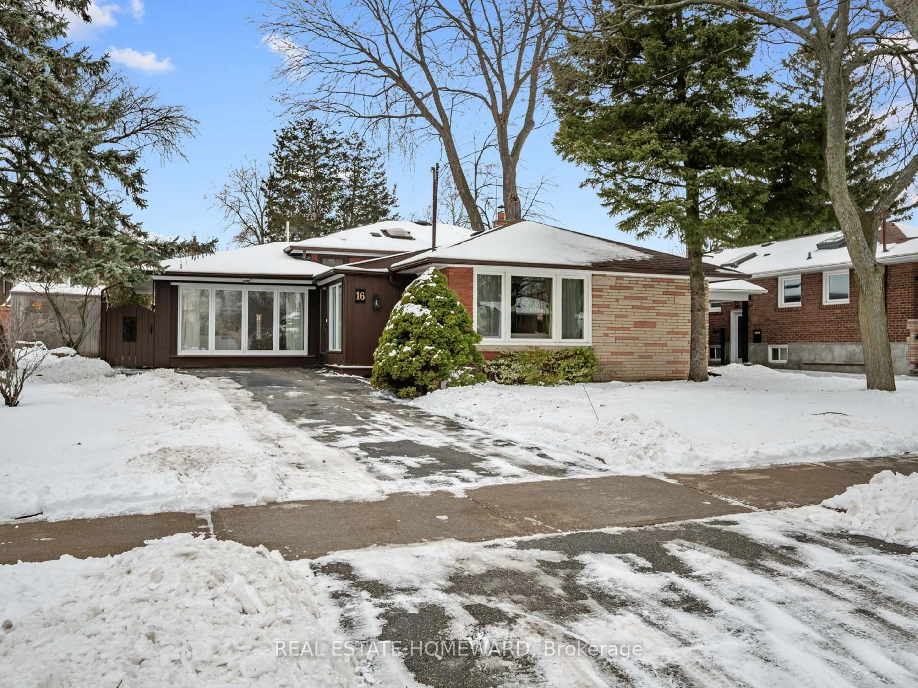 Home with brick exterior material, street for 16 Greyabbey Tr, Toronto Ontario M1E 1V7