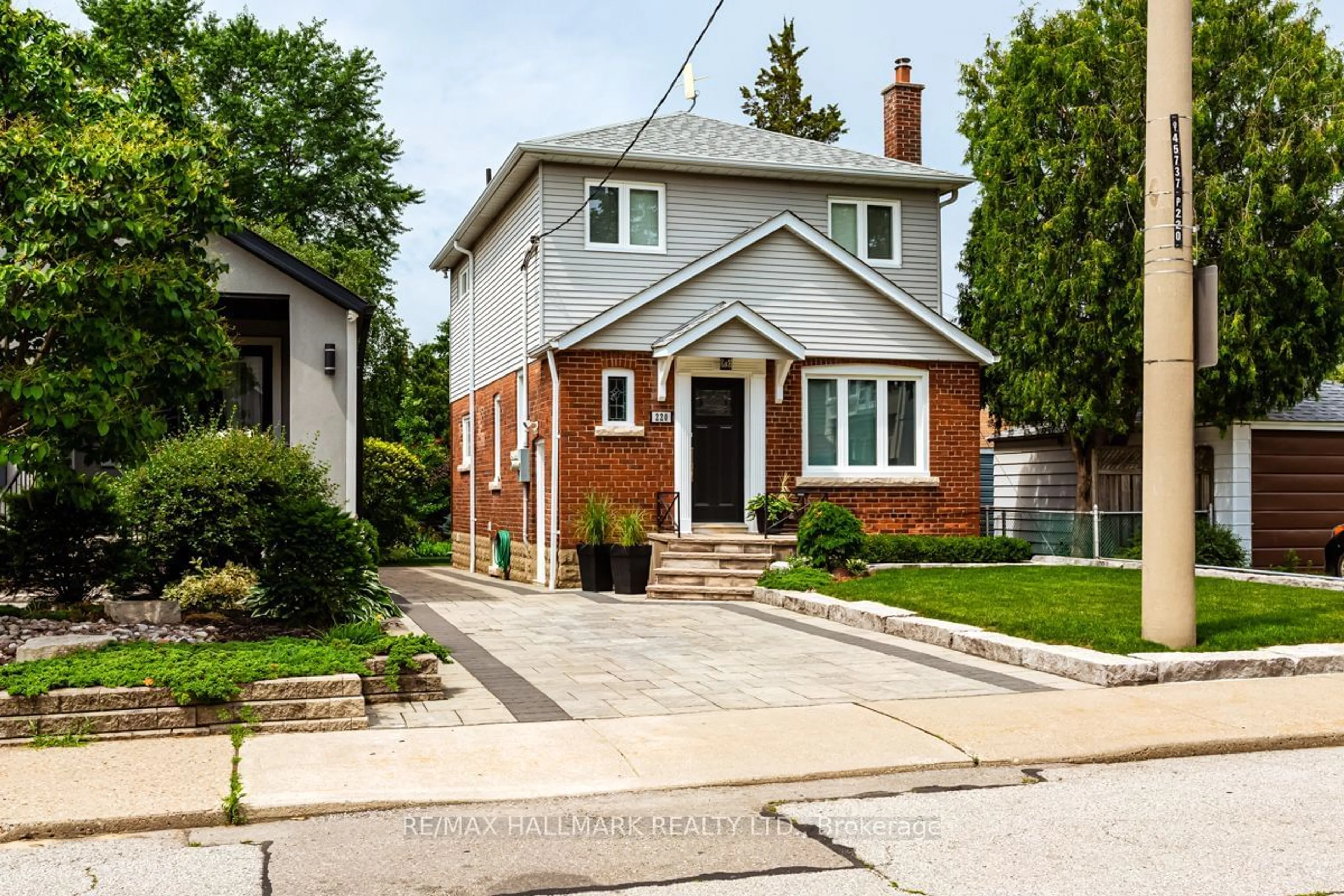 Home with brick exterior material, street for 220 Linsmore Cres, Toronto Ontario M4J 4L4