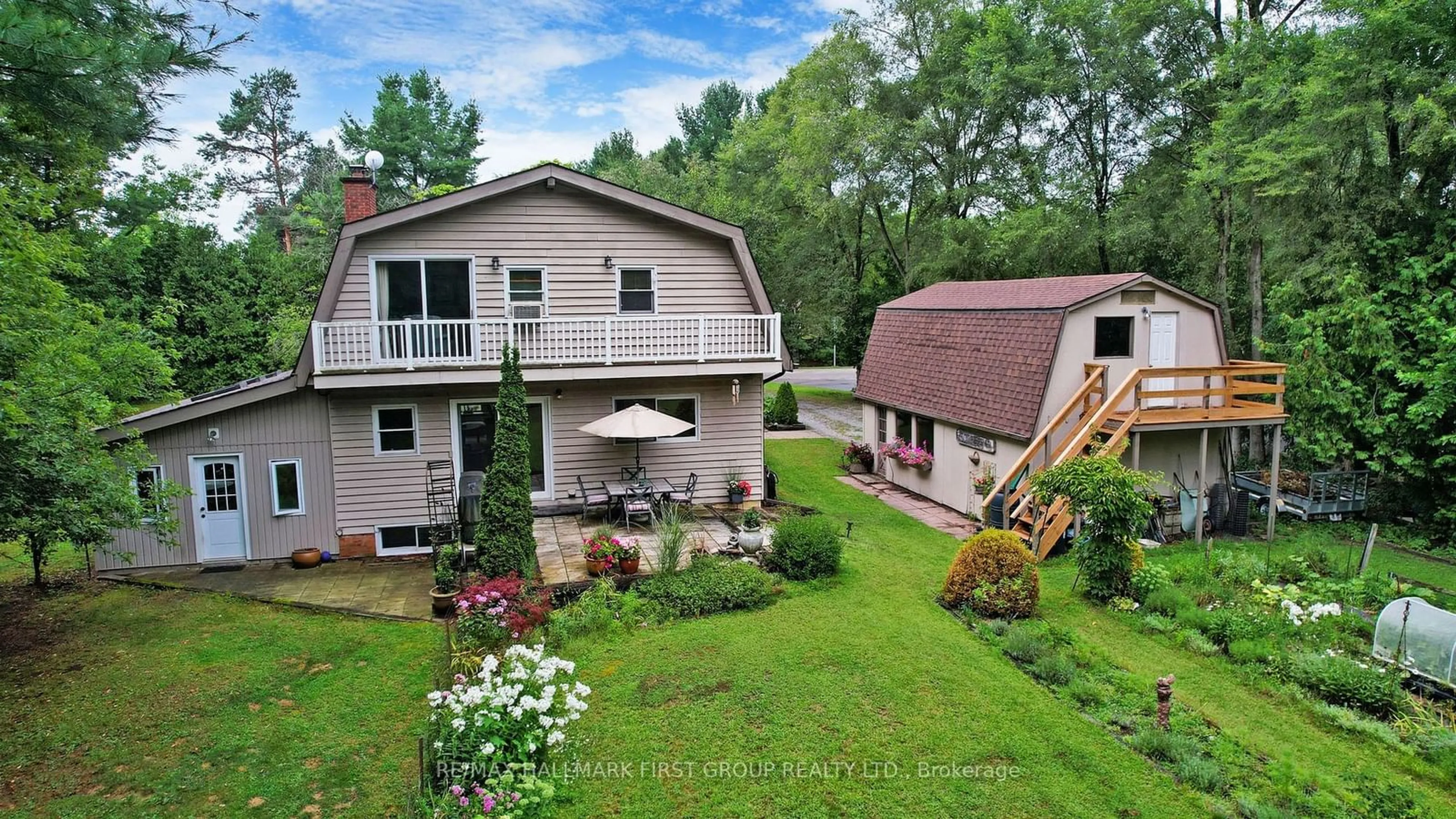 A pic from outside/outdoor area/front of a property/back of a property/a pic from drone, water/lake/river/ocean view for 5 Shepherd Rd, Whitby Ontario L1M 1G8