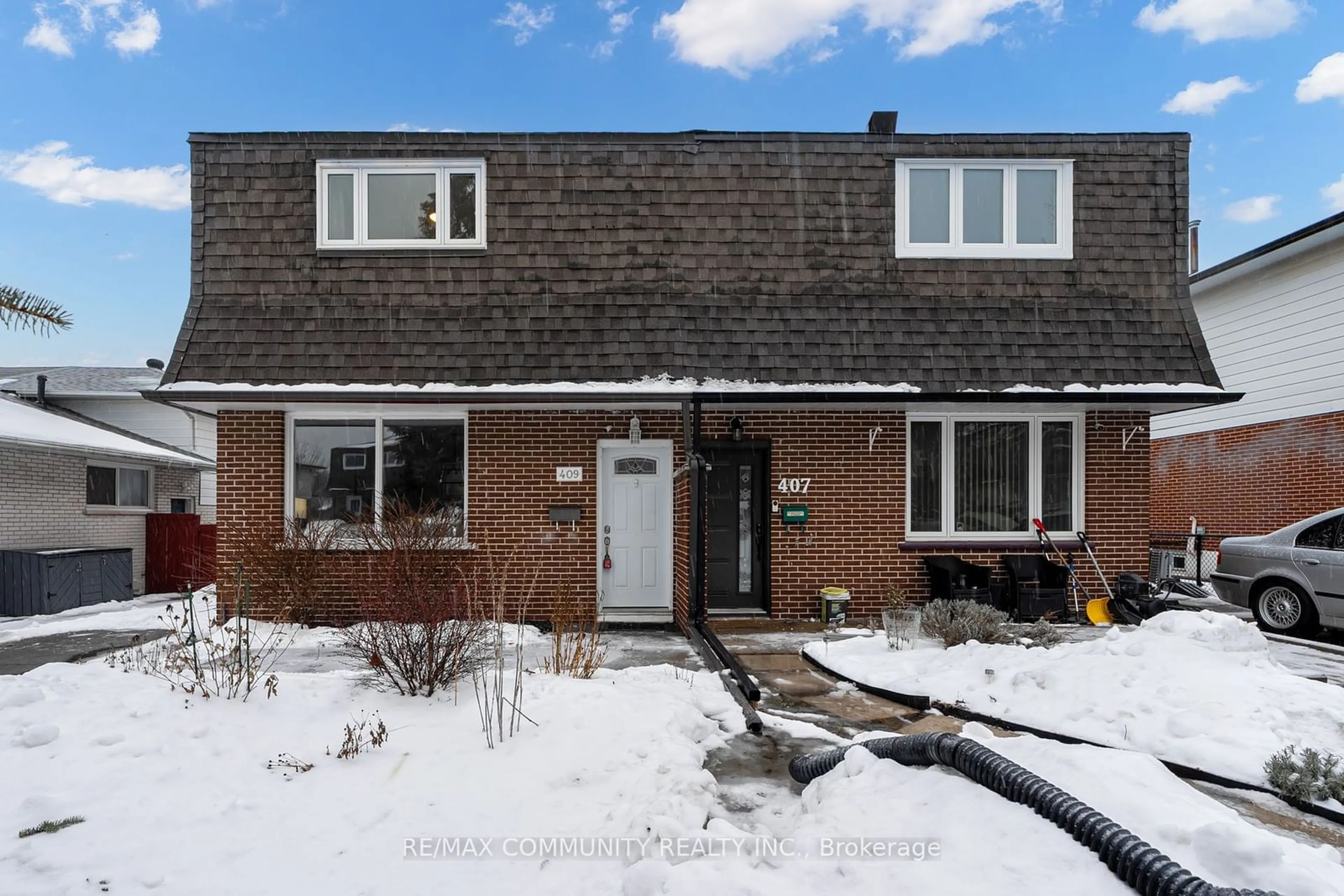 Home with brick exterior material, street for 409 Maplewood Dr, Oshawa Ontario L1G 5R7