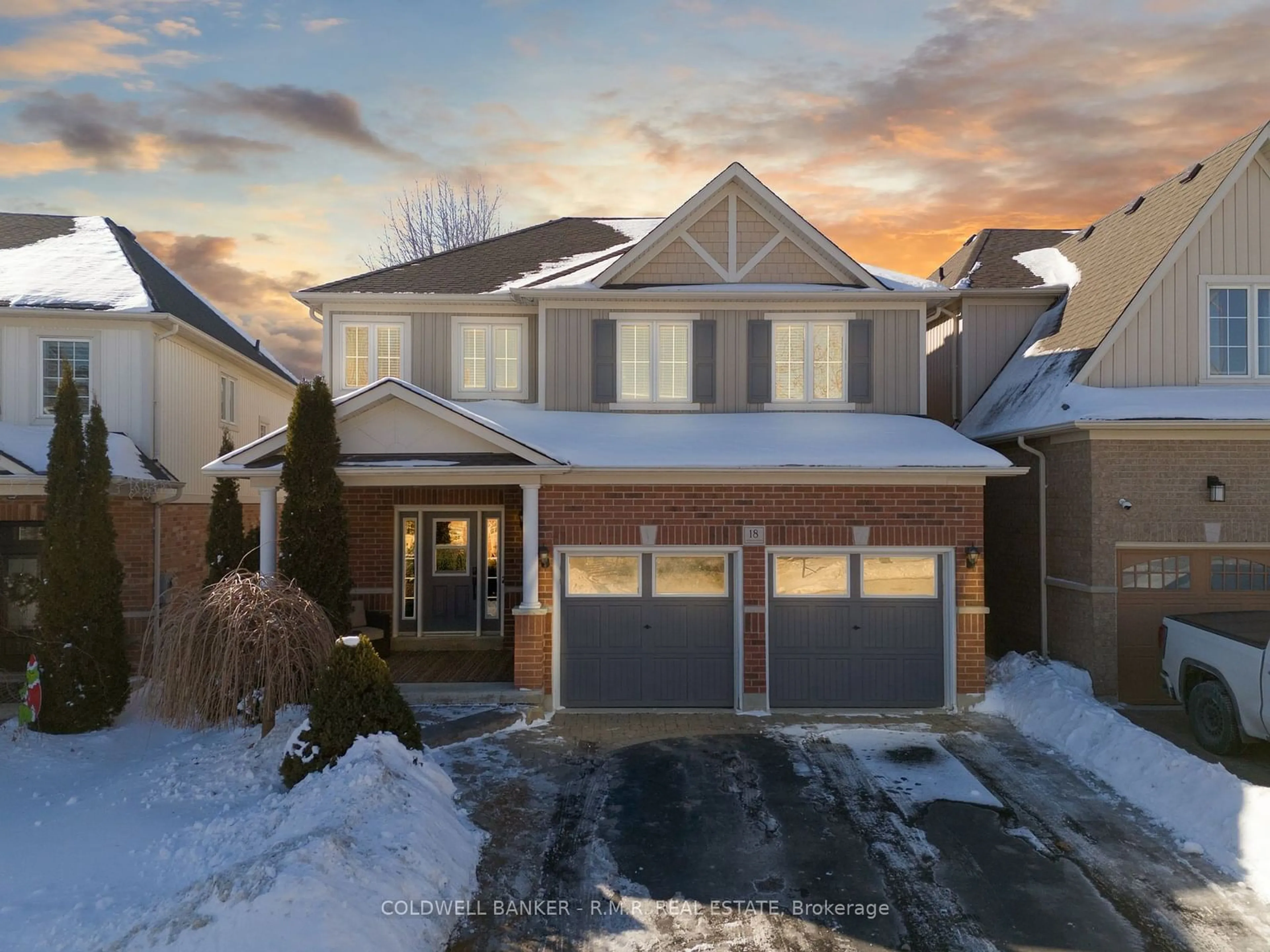 Home with brick exterior material, street for 18 Kaukonen Crt, Clarington Ontario L1C 0A3