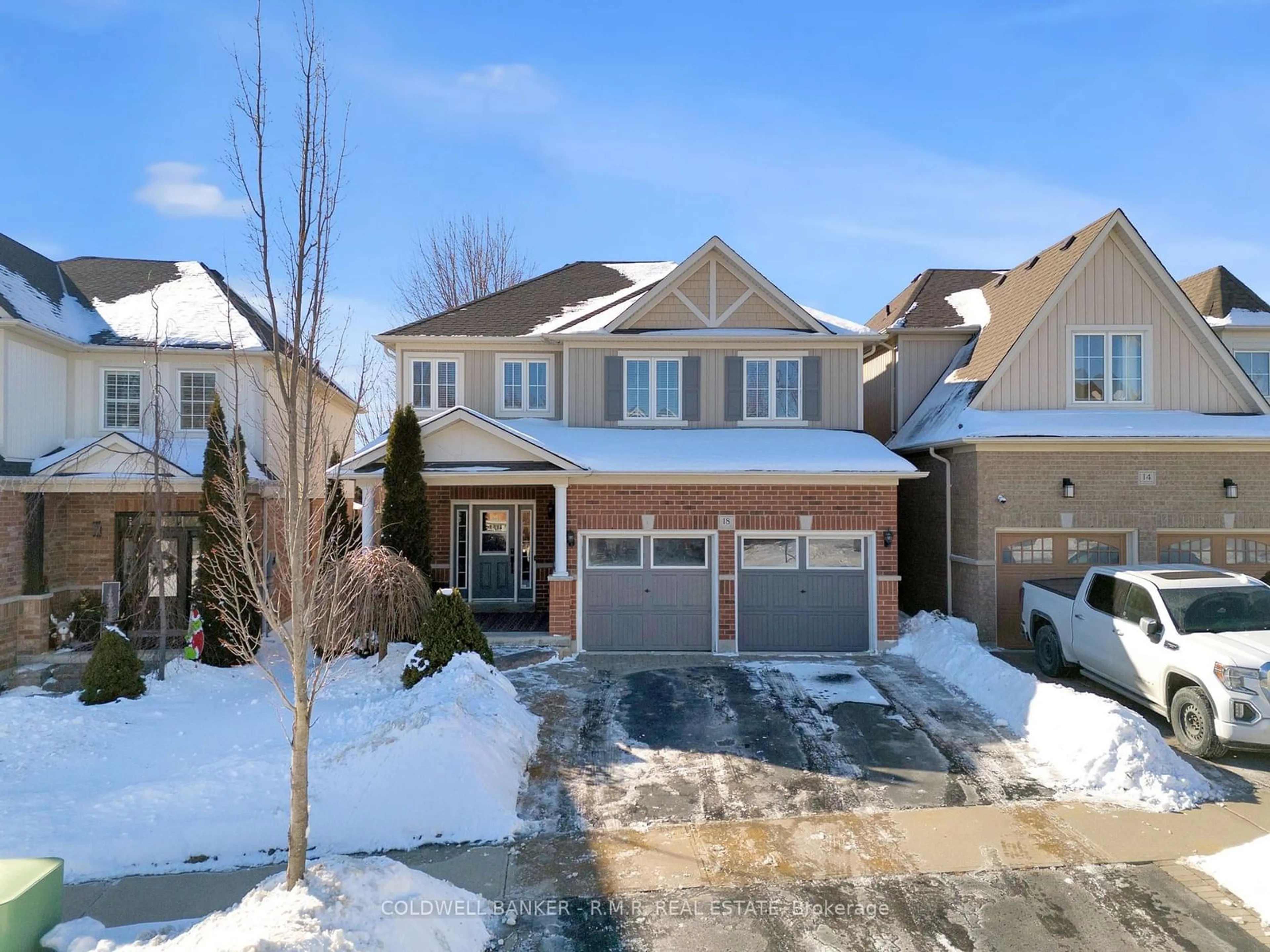 Home with brick exterior material, street for 18 Kaukonen Crt, Clarington Ontario L1C 0A3