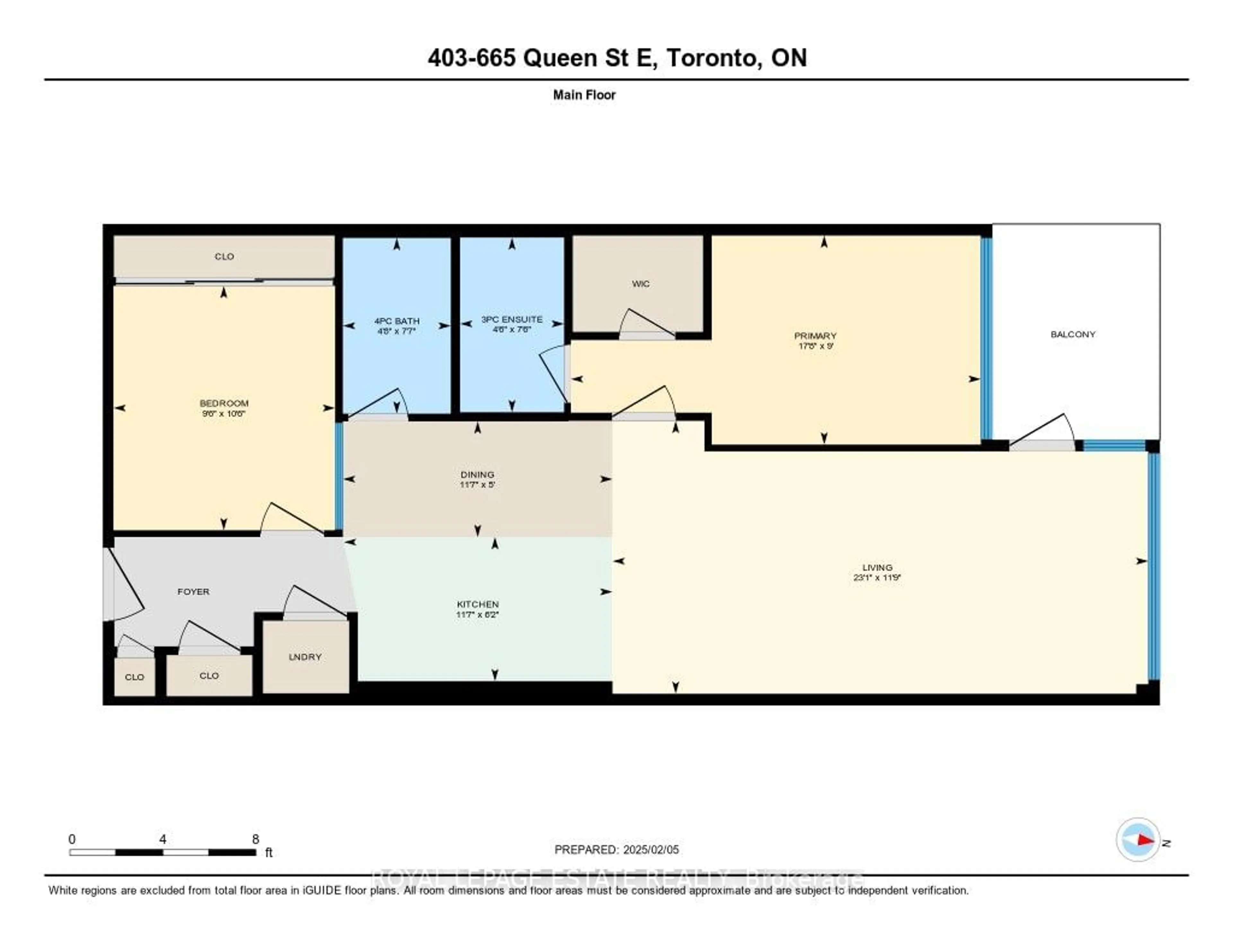 Floor plan for 665 Queen St #403, Toronto Ontario M4M 0G3