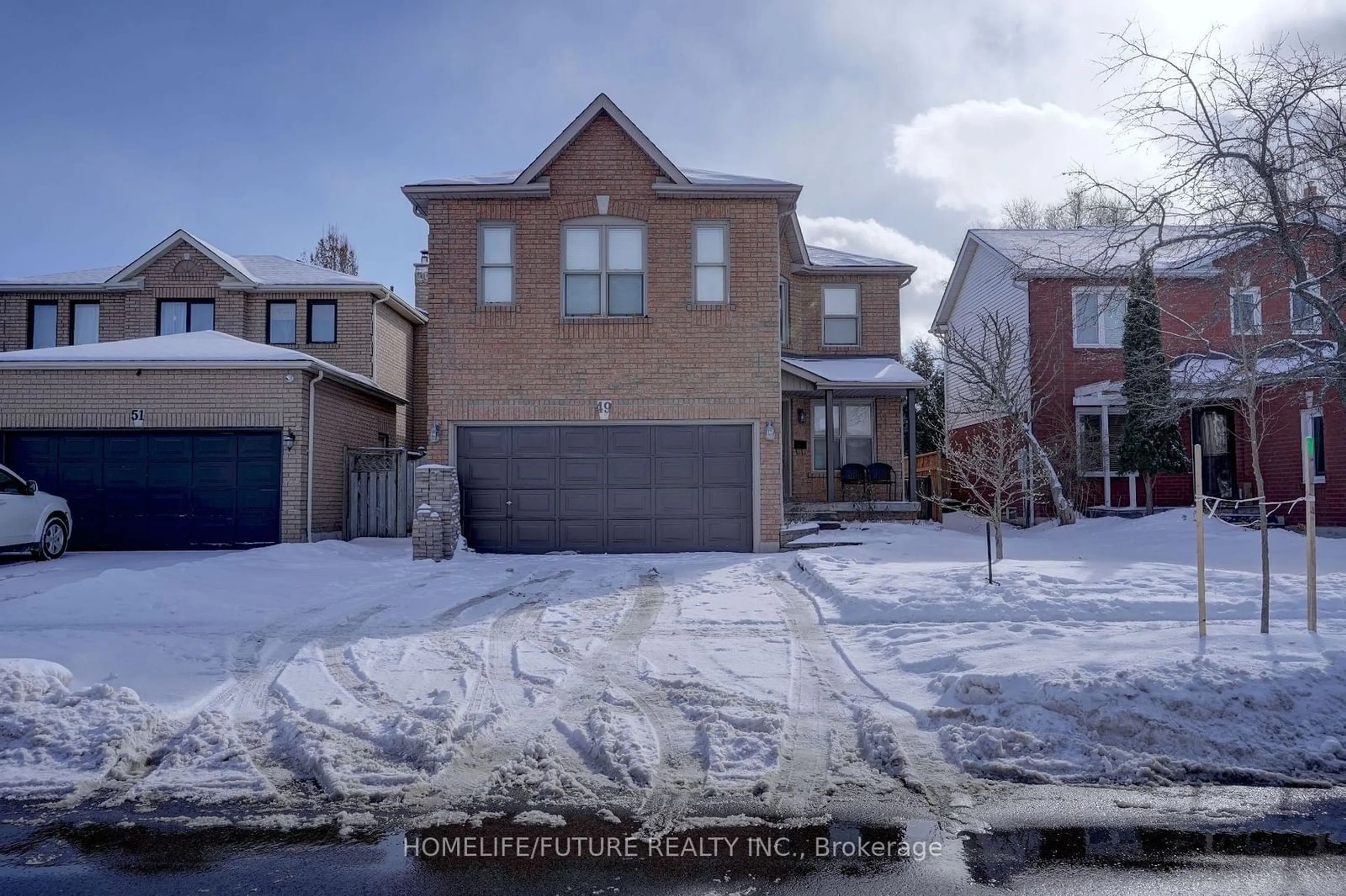 Home with brick exterior material, street for 49 Rolling Acres Dr, Whitby Ontario L1R 2A1