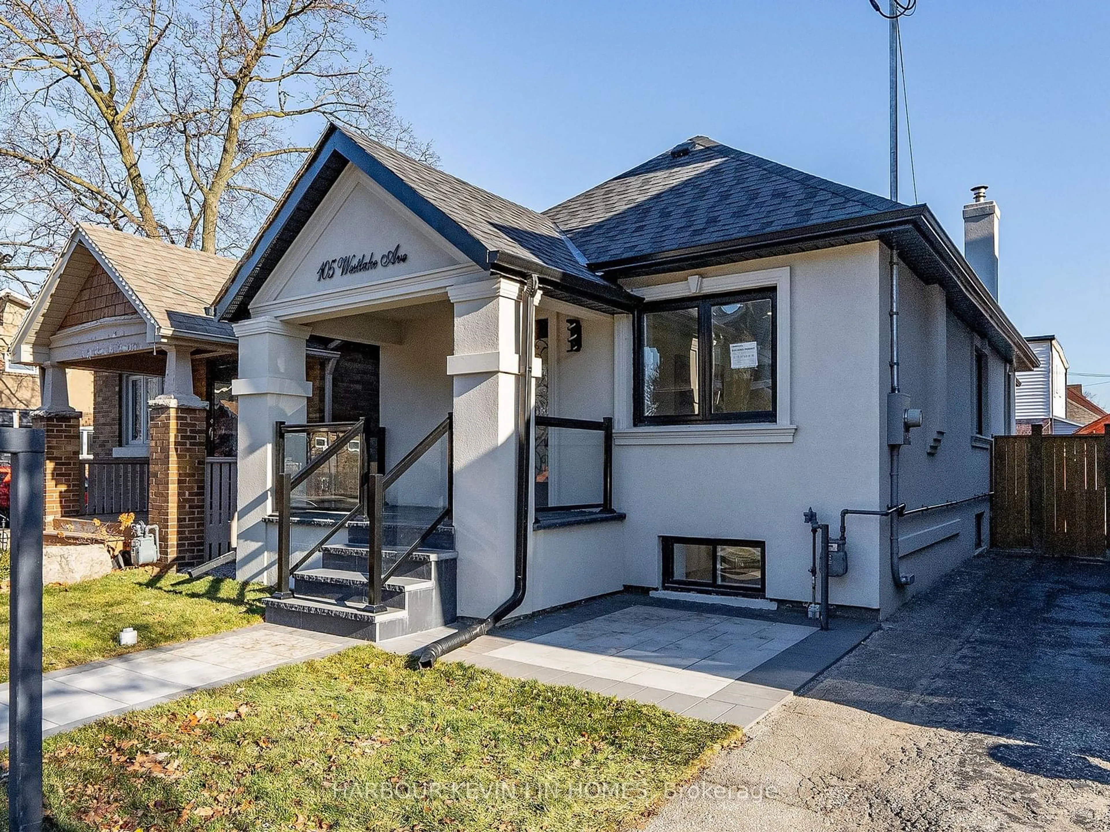 Home with brick exterior material, street for 105 Westlake Ave, Toronto Ontario M4C 4R3