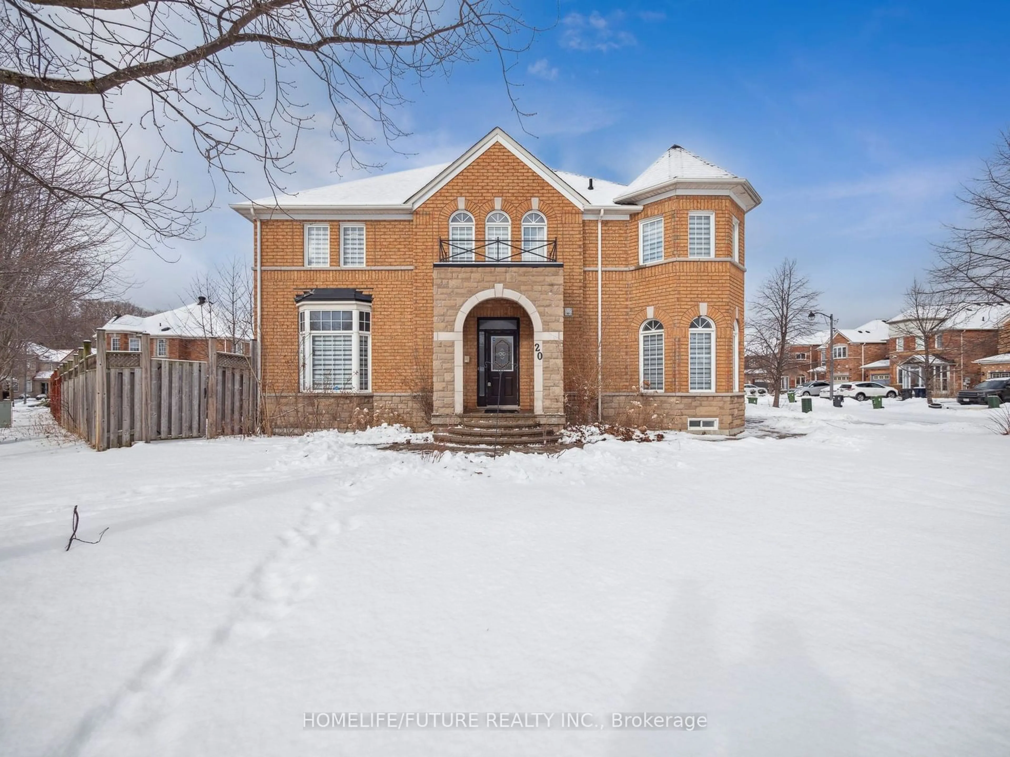 Home with brick exterior material, street for 20 Steppingstone Tr, Toronto Ontario M1X 2B4