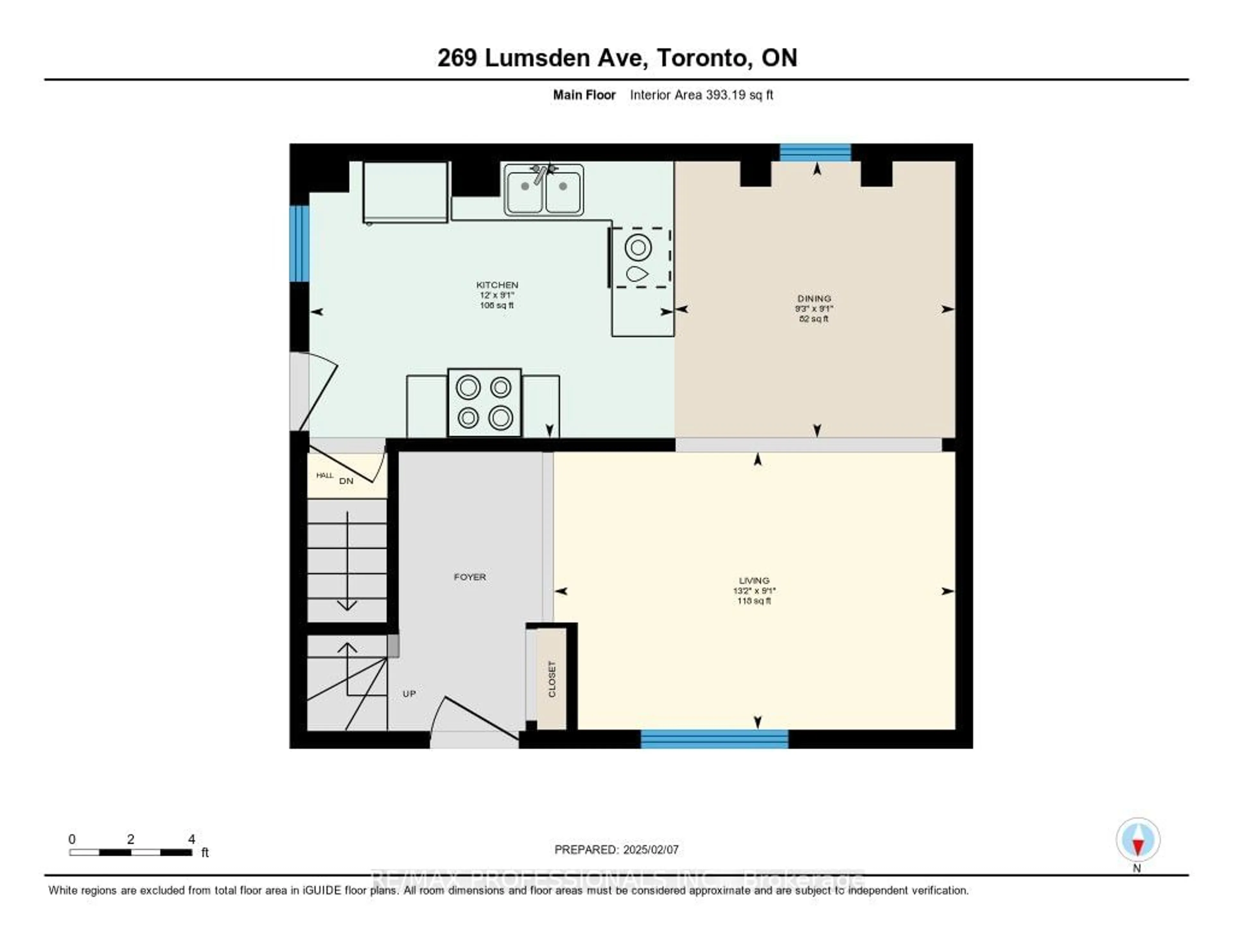 Floor plan for 269 Lumsden Ave, Toronto Ontario M4C 2K7