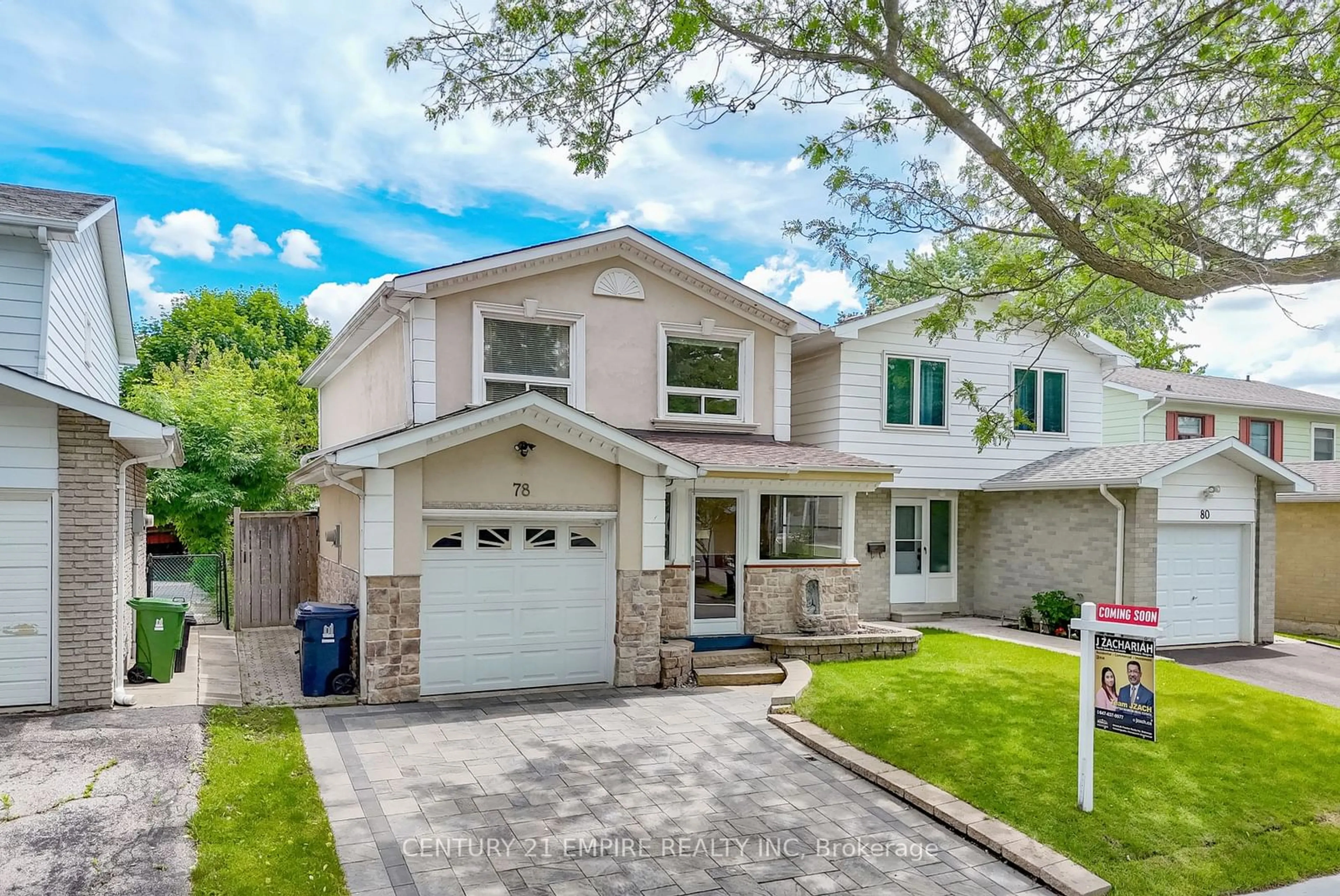 Home with vinyl exterior material, street for 78 Ashridge Dr, Toronto Ontario M1V 1P2